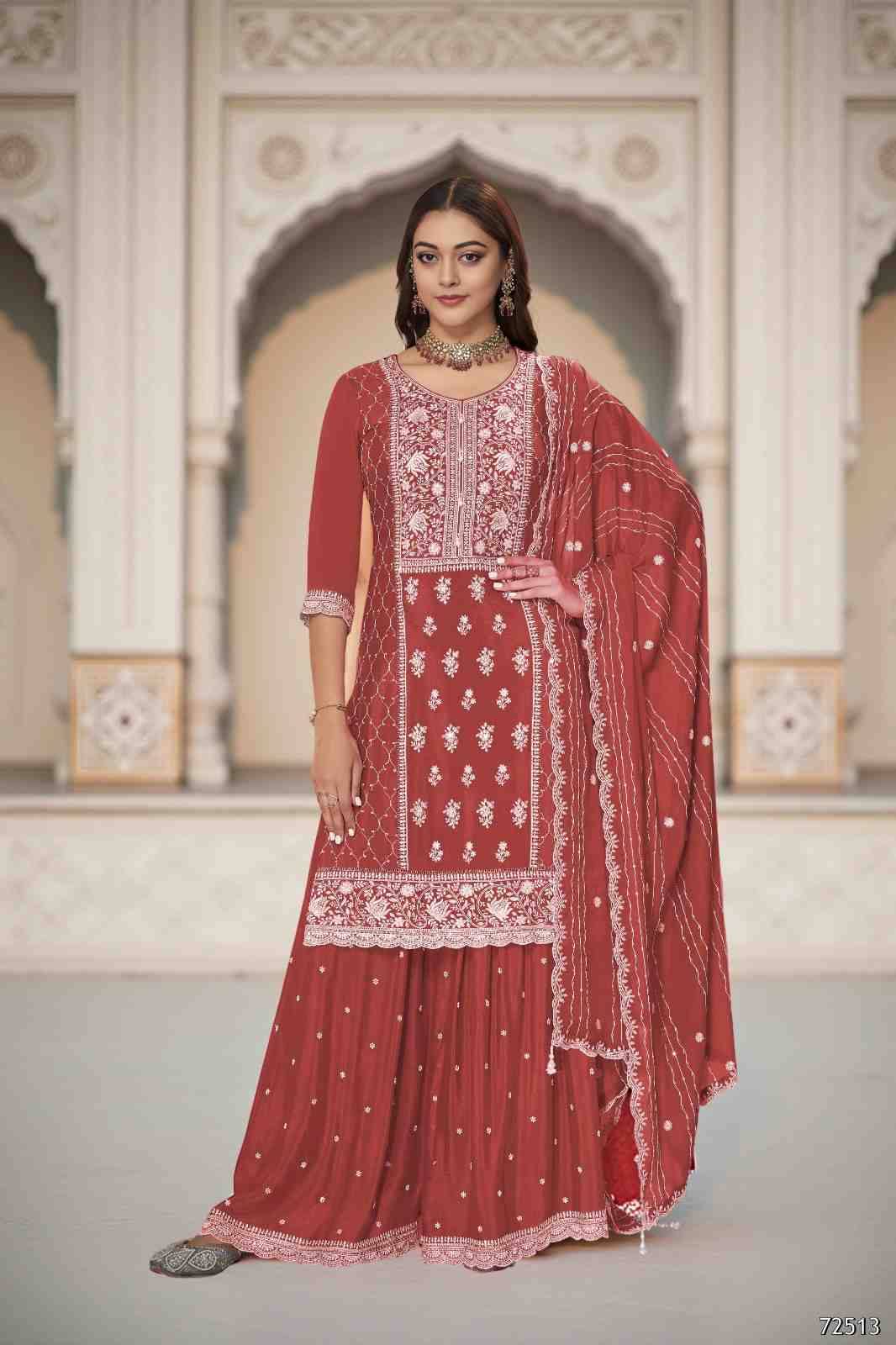 Zeeya Vol-2 By Zeeya 72511 To 72514 Series Designer Sharara Suits Collection Beautiful Stylish Fancy Colorful Party Wear & Occasional Wear Chinnon Dresses At Wholesale Price