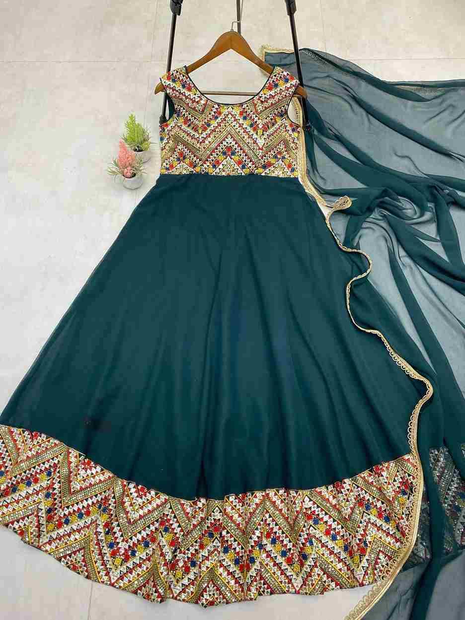 Le-1938 By Fashid Wholesale Designer Stylish Fancy Colorful Beautiful Party Wear & Ethnic Wear Collection Georgette Gown With Dupatta At Wholesale Price