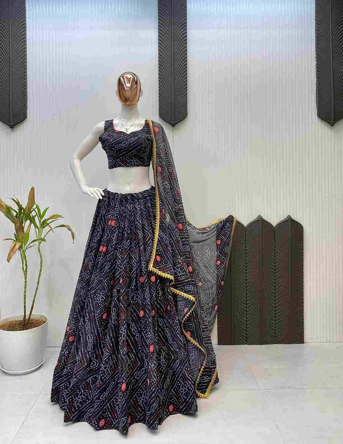 Le-637 By Fashid Wholesale 01 To 05 Designer Navratri Beautiful Collection Occasional Wear & Party Wear Georgette Printed Lehengas At Wholesale Price
