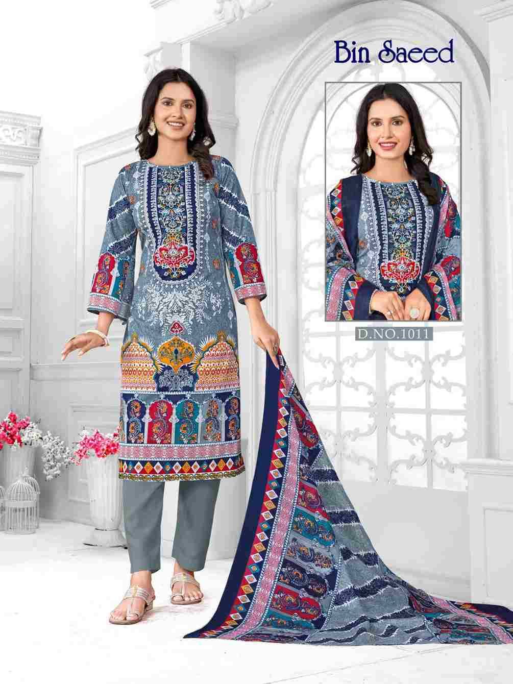 Bin Saeed By Ganesha 1008 To 1015 Series Beautiful Festive Suits Stylish Fancy Colorful Party Wear & Occasional Wear Pure Cotton Dresses At Wholesale Price