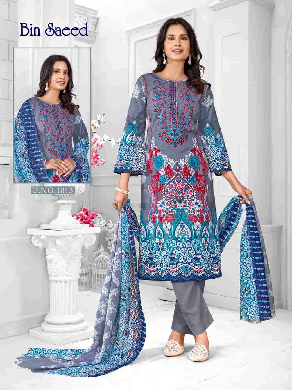 Bin Saeed By Ganesha 1008 To 1015 Series Beautiful Festive Suits Stylish Fancy Colorful Party Wear & Occasional Wear Pure Cotton Dresses At Wholesale Price
