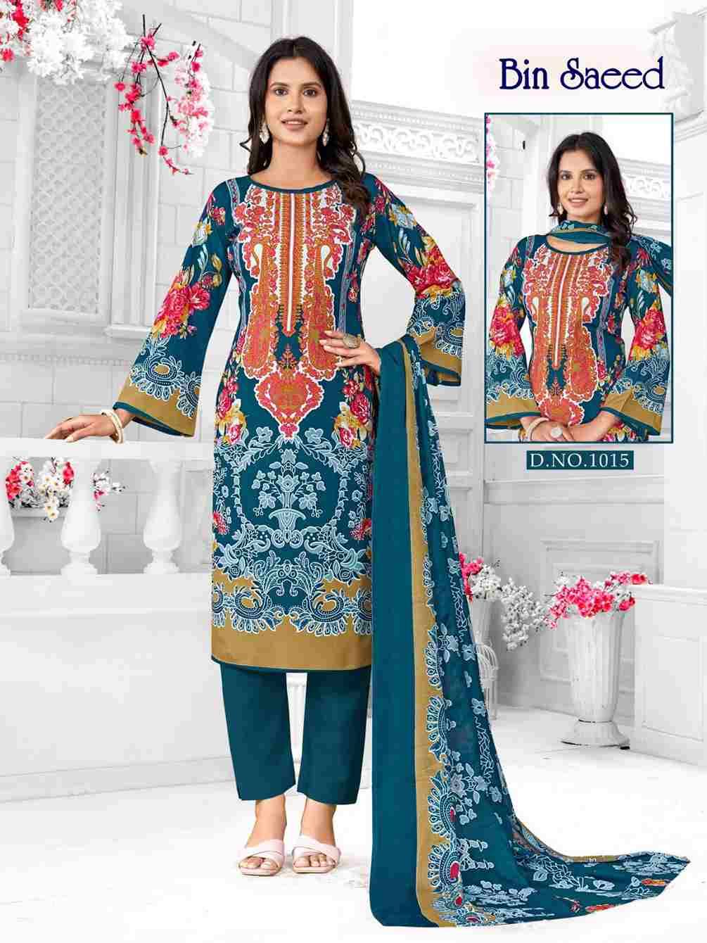 Bin Saeed By Ganesha 1008 To 1015 Series Beautiful Festive Suits Stylish Fancy Colorful Party Wear & Occasional Wear Pure Cotton Dresses At Wholesale Price