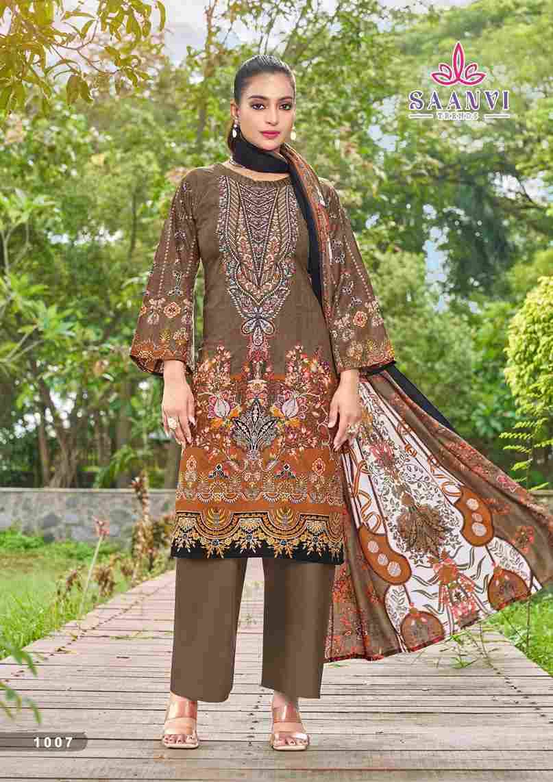 Nusrat Vol-1 By Saanvi Trends 1001 To 1008 Series Beautiful Suits Colorful Stylish Fancy Casual Wear & Ethnic Wear Pure Cotton Print Dresses At Wholesale Price