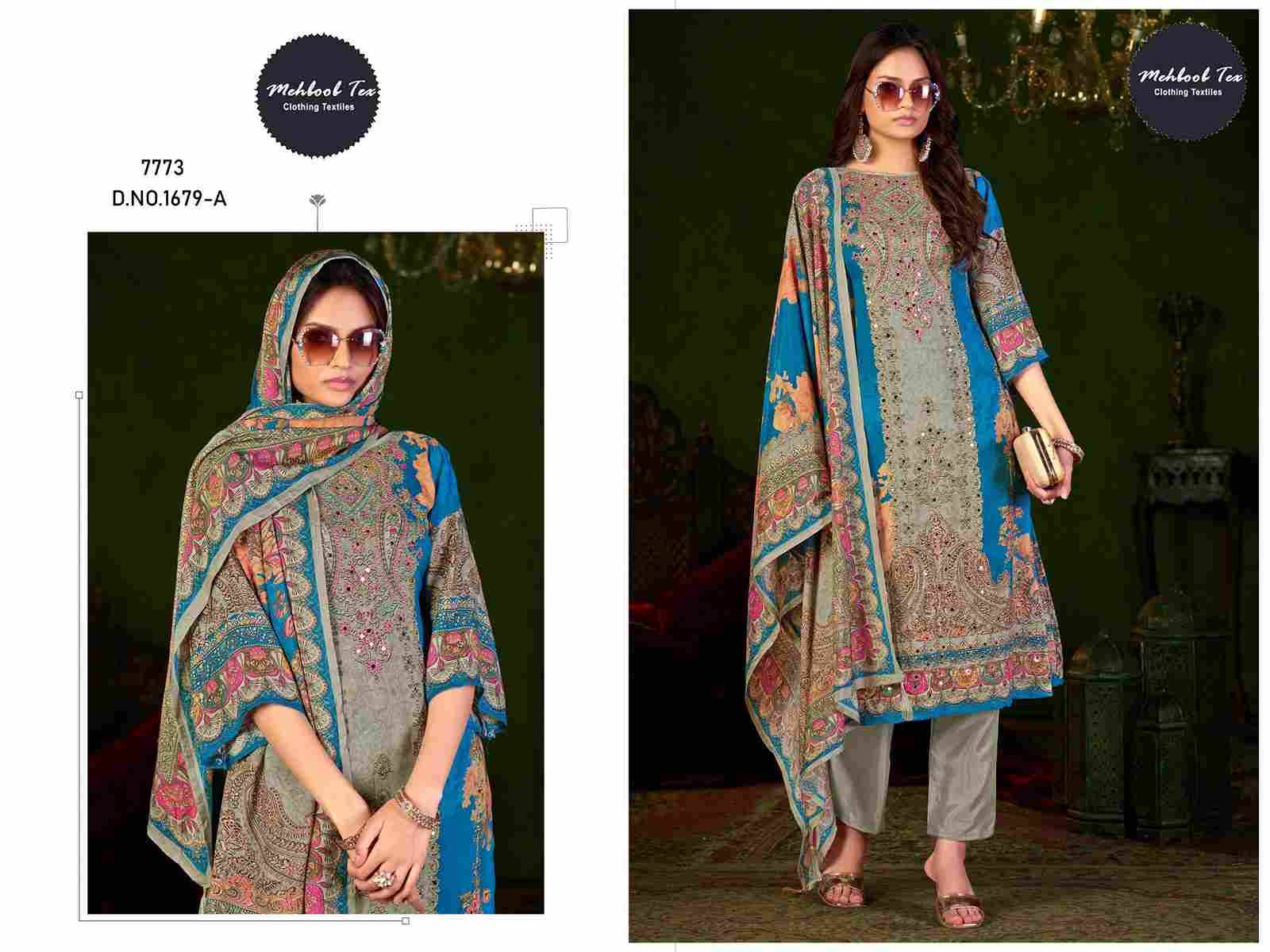 Mehboob Tex Hit Design 1679 Colours By Mehboob Tex 1679-A To 1679-B Series Beautiful Pakistani Suits Stylish Fancy Colorful Party Wear & Occasional Wear Viscose Muslin Dresses At Wholesale Price