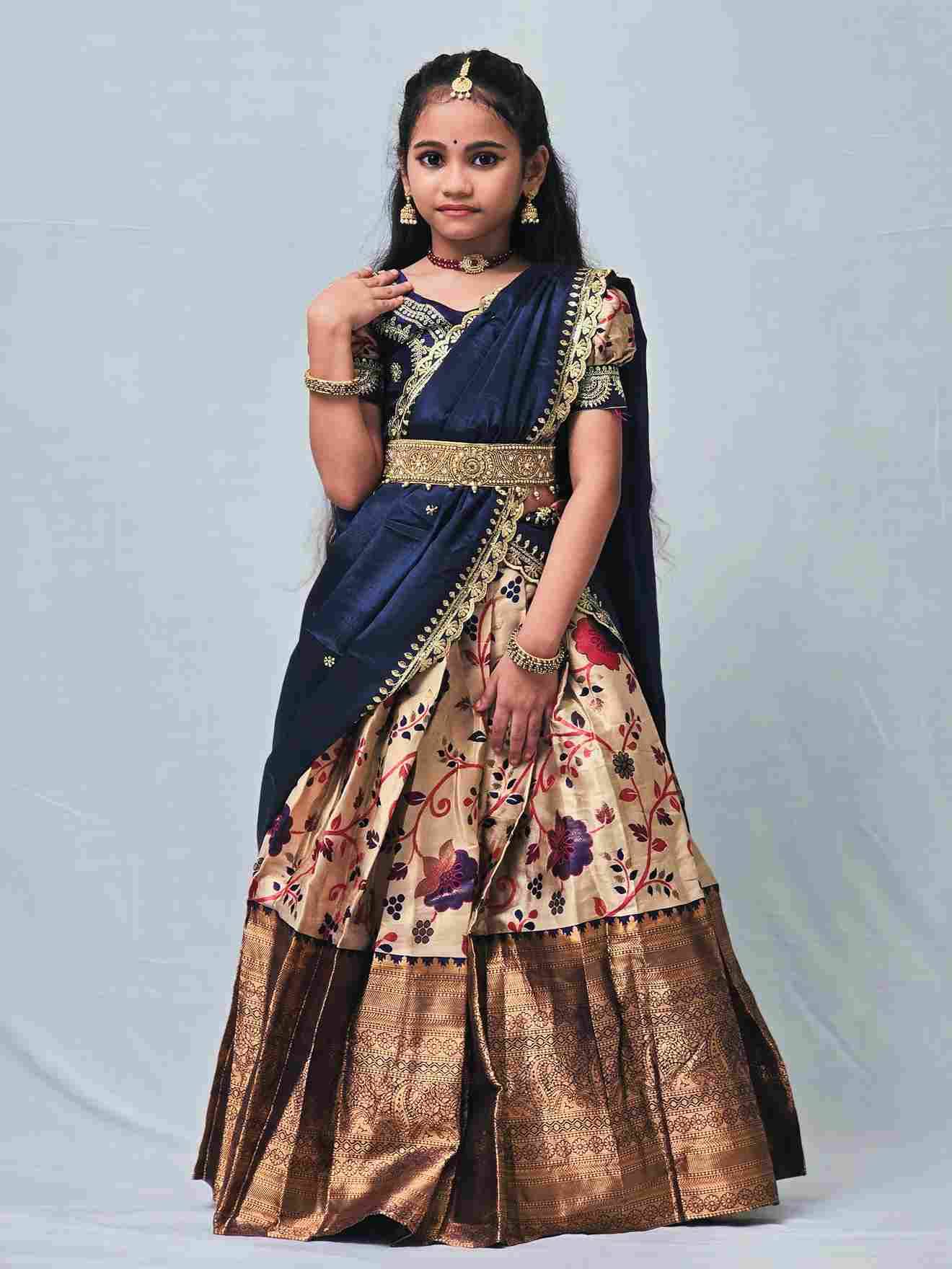 Pv-Kids Leheng Vol-14 By Fashid Wholesale 01 To 04 Series Designer Beautiful Collection Occasional Wear & Party Wear Pure Heavy Lichi Silk Lehengas At Wholesale Price