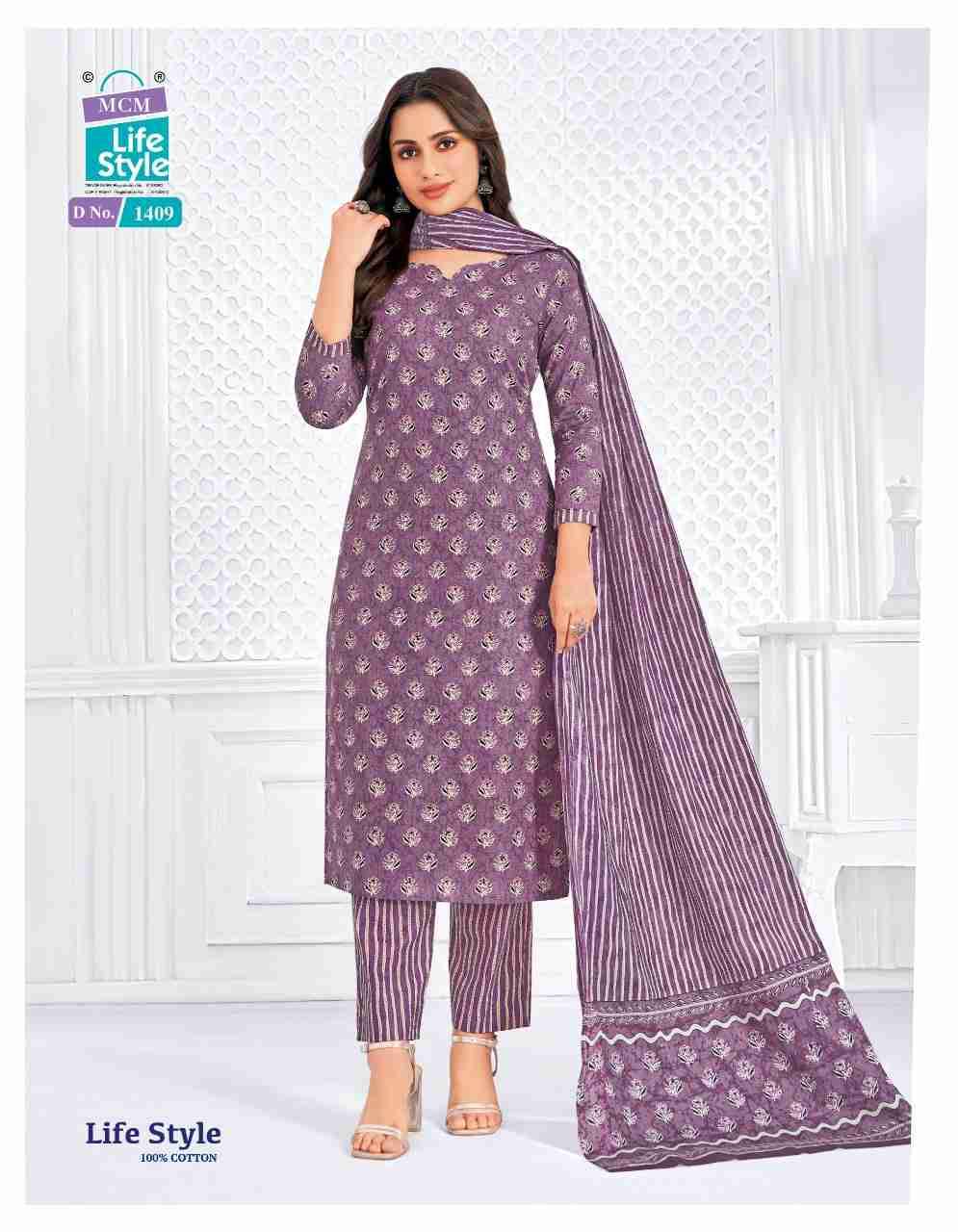 Lifestyle Vol-14 By MCM Lifestyle 1404 To 1415 Series Beautiful Festive Suits Stylish Fancy Colorful Casual Wear & Ethnic Wear Pure Cotton Print Dresses At Wholesale Price