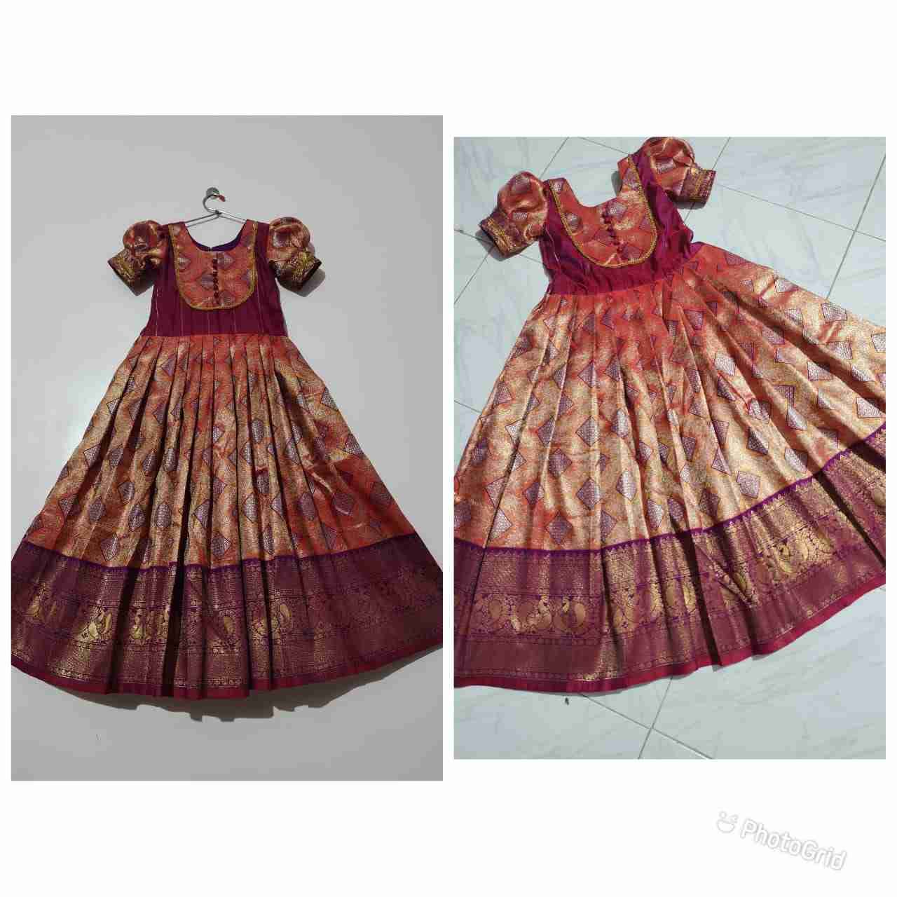 Pv-Kids-Gown Vol-10 By Fashid Wholesale 01 To 05 Series Designer Beautiful Collection Occasional Wear & Party Wear Silk Gowns At Wholesale Price
