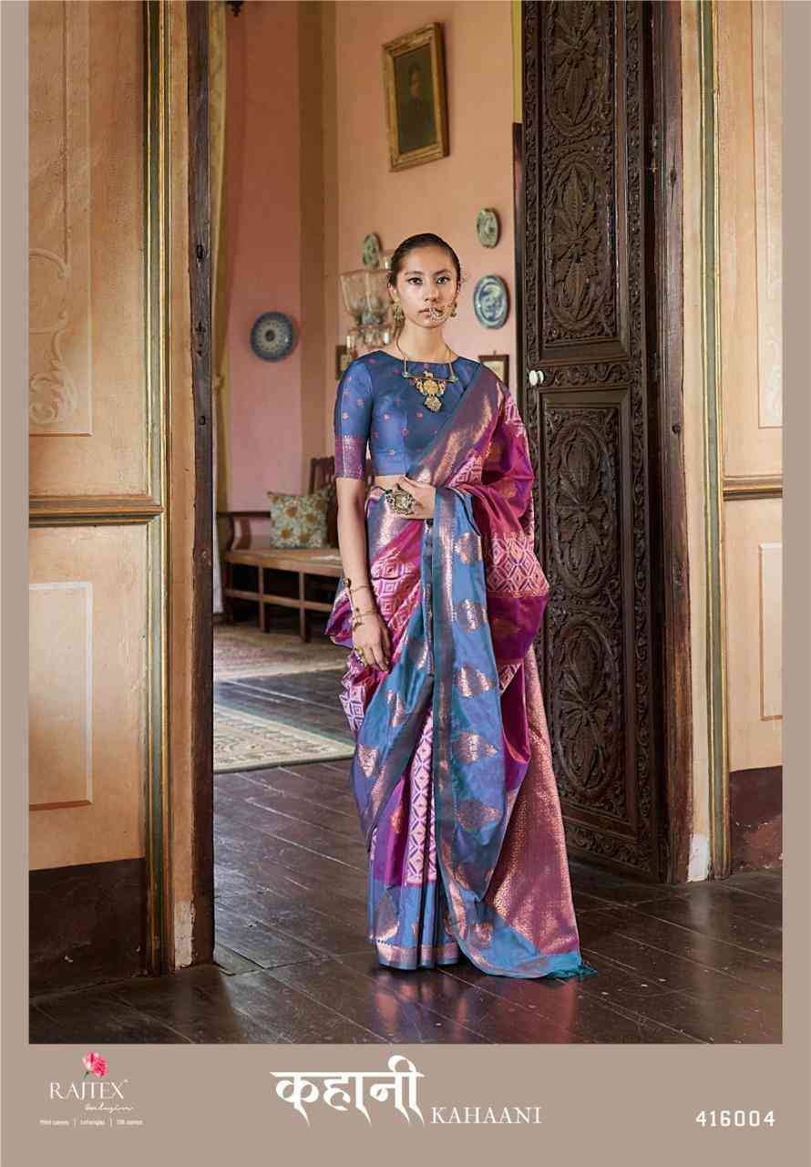 Kahaani By Raj Tex 416001 To 416006 Series Indian Traditional Wear Collection Beautiful Stylish Fancy Colorful Party Wear & Occasional Wear Pure Silk Sarees At Wholesale Price