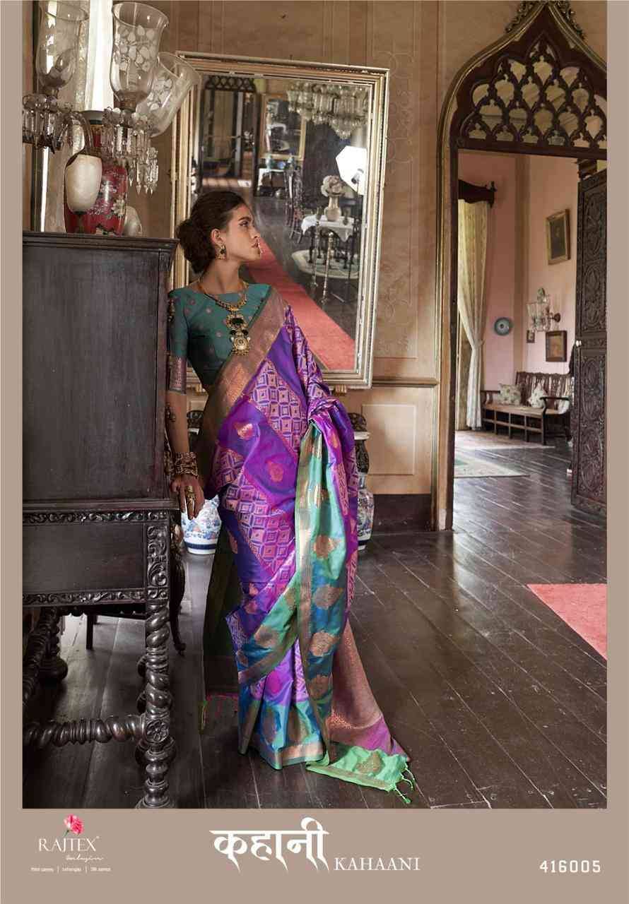 Kahaani By Raj Tex 416001 To 416006 Series Indian Traditional Wear Collection Beautiful Stylish Fancy Colorful Party Wear & Occasional Wear Pure Silk Sarees At Wholesale Price