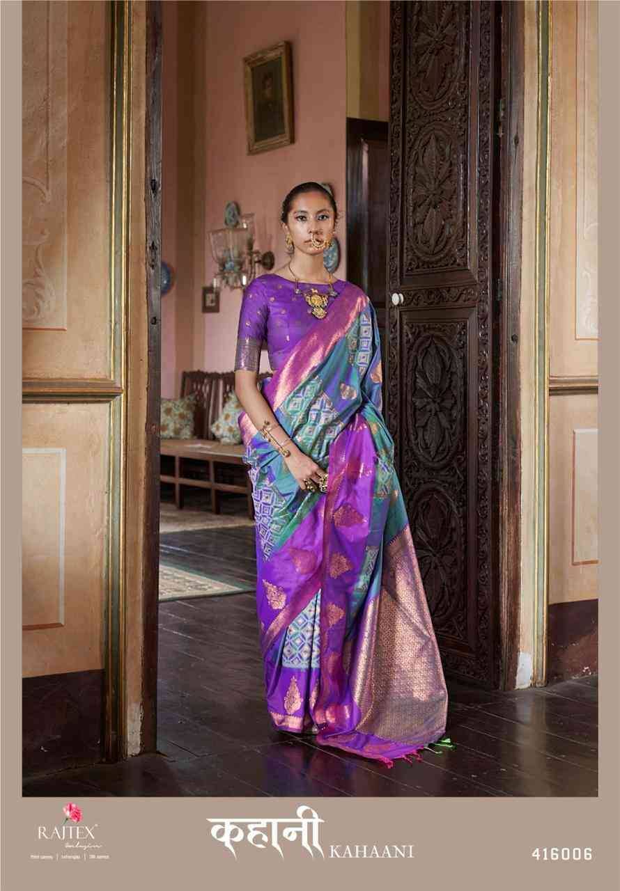 Kahaani By Raj Tex 416001 To 416006 Series Indian Traditional Wear Collection Beautiful Stylish Fancy Colorful Party Wear & Occasional Wear Pure Silk Sarees At Wholesale Price
