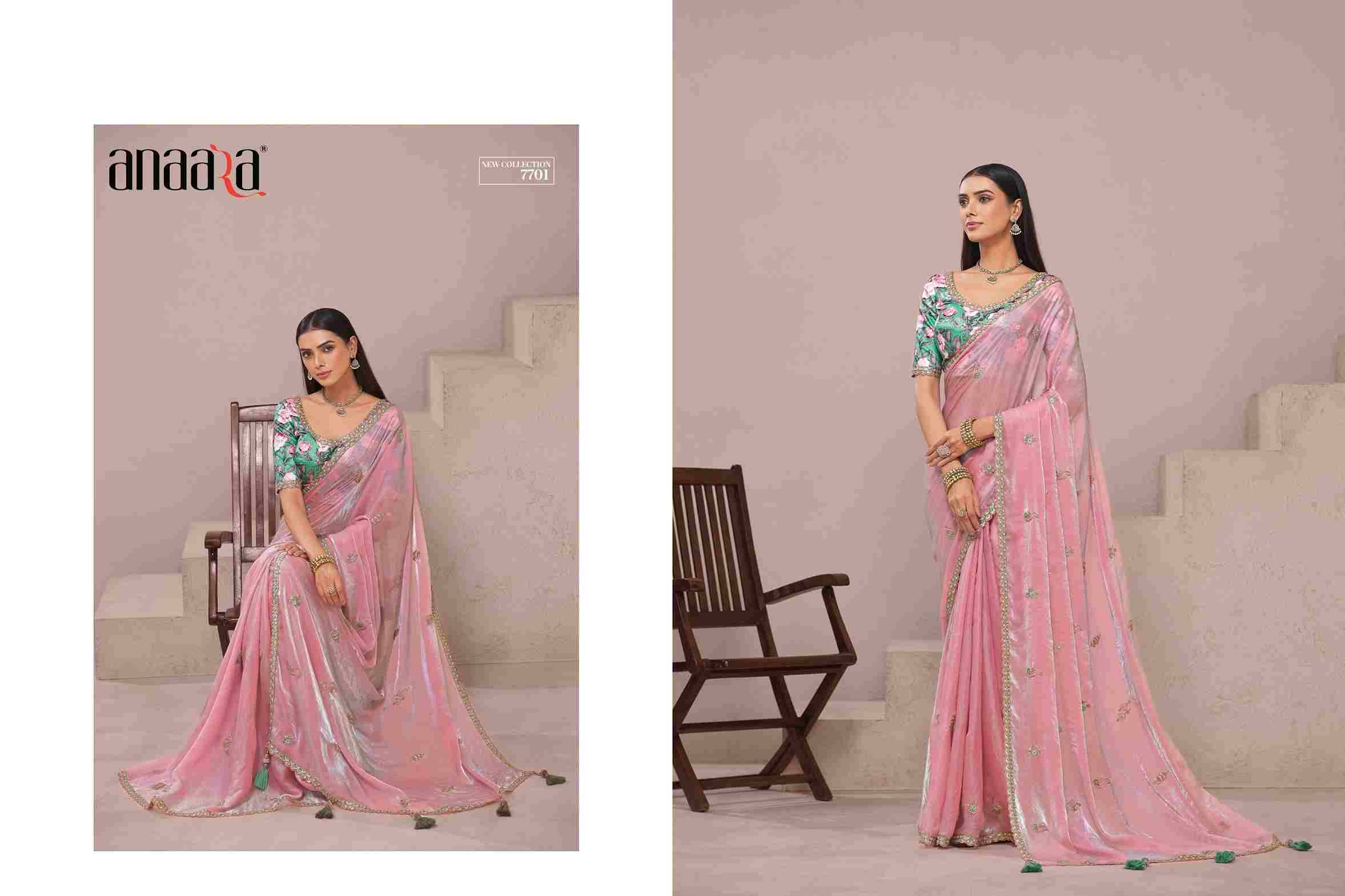 Anaara 7701 Series By Tathastu 7701 To 7709 Series Indian Traditional Wear Collection Beautiful Stylish Fancy Colorful Party Wear & Occasional Wear Fancy Sarees At Wholesale Price