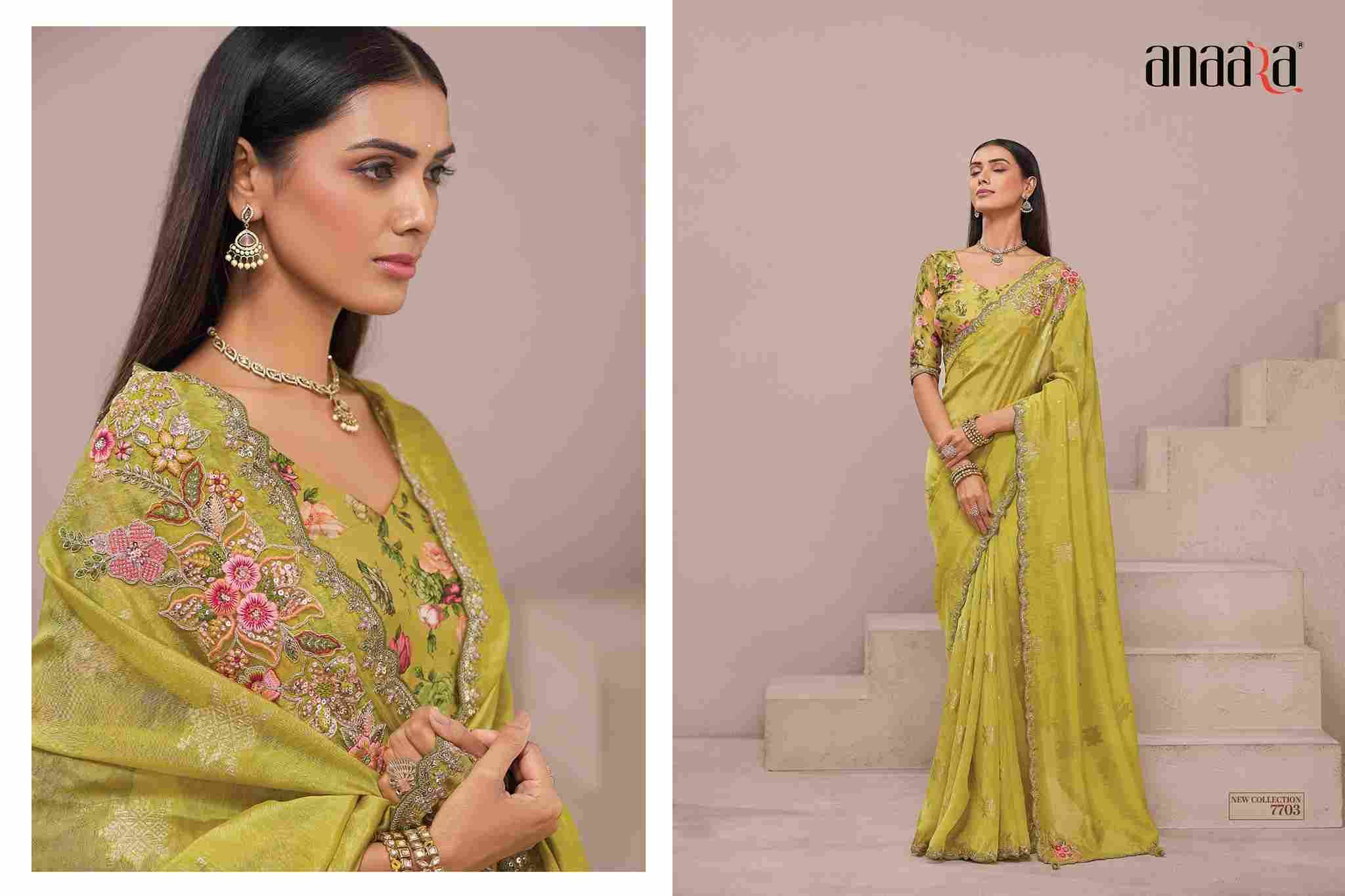 Anaara 7701 Series By Tathastu 7701 To 7709 Series Indian Traditional Wear Collection Beautiful Stylish Fancy Colorful Party Wear & Occasional Wear Fancy Sarees At Wholesale Price