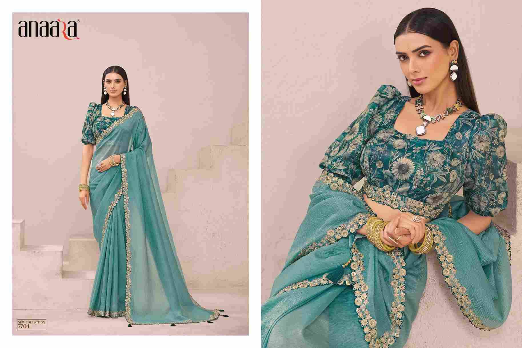 Anaara 7701 Series By Tathastu 7701 To 7709 Series Indian Traditional Wear Collection Beautiful Stylish Fancy Colorful Party Wear & Occasional Wear Fancy Sarees At Wholesale Price