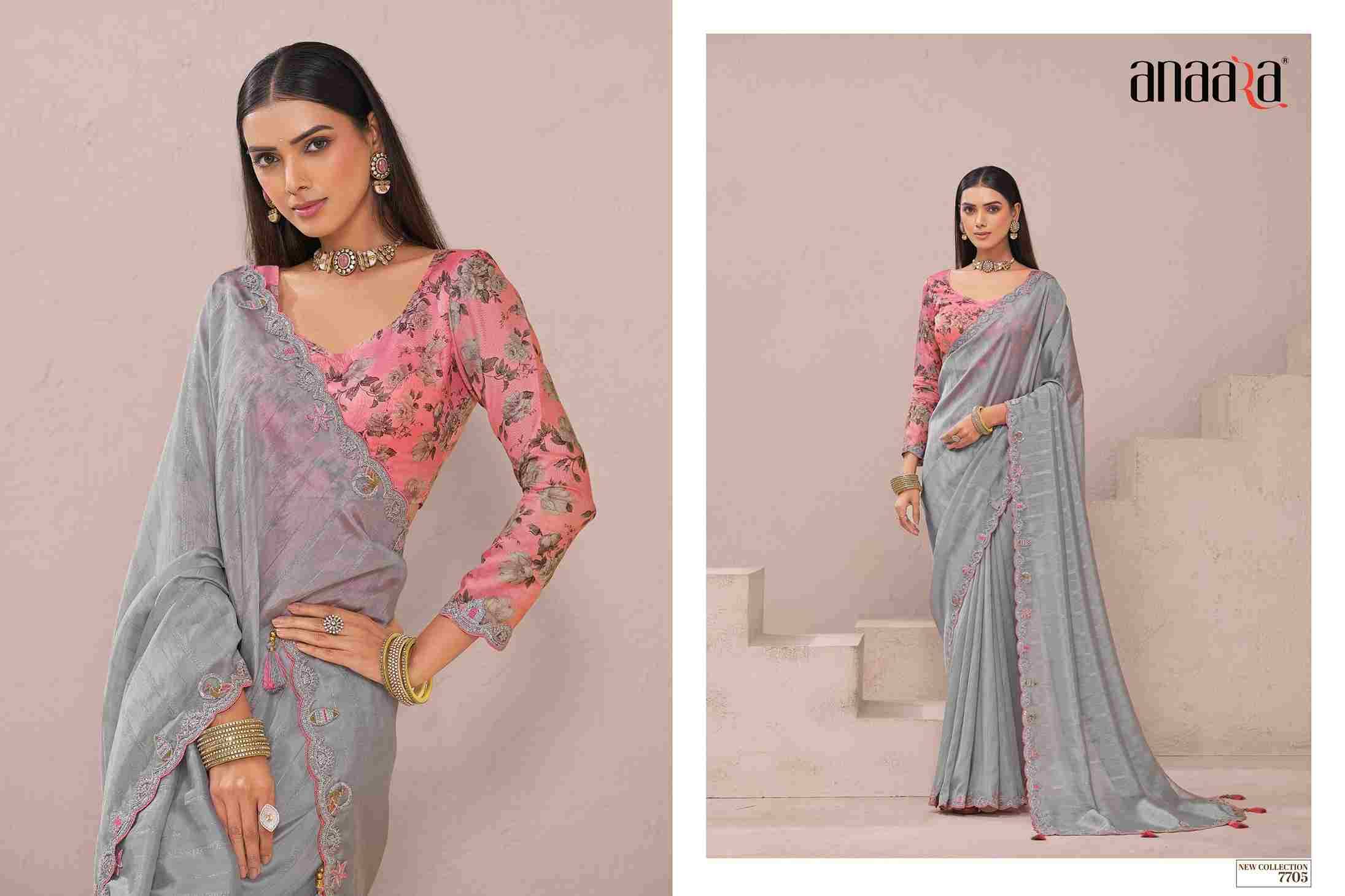 Anaara 7701 Series By Tathastu 7701 To 7709 Series Indian Traditional Wear Collection Beautiful Stylish Fancy Colorful Party Wear & Occasional Wear Fancy Sarees At Wholesale Price