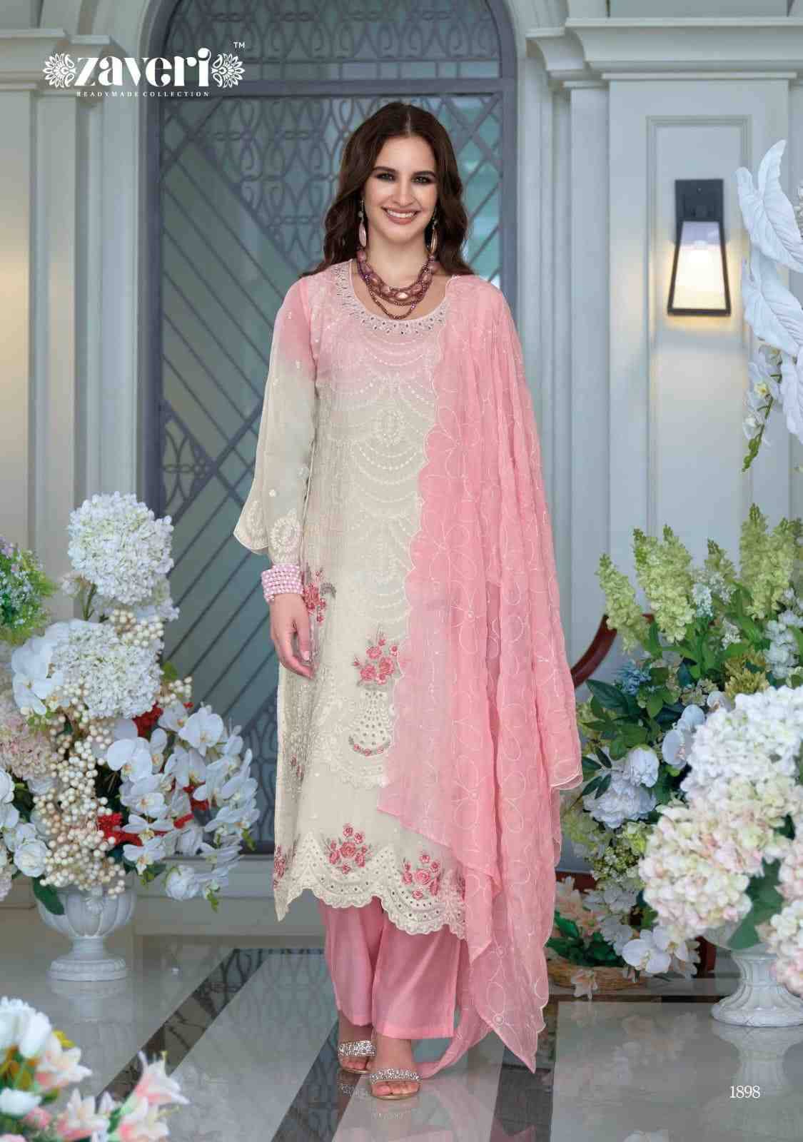 Femina Vol-4 By Zaveri 1898 To 1900 Series Designer Stylish Fancy Colorful Beautiful Party Wear & Ethnic Wear Collection Soft Organza Dresses At Wholesale Price