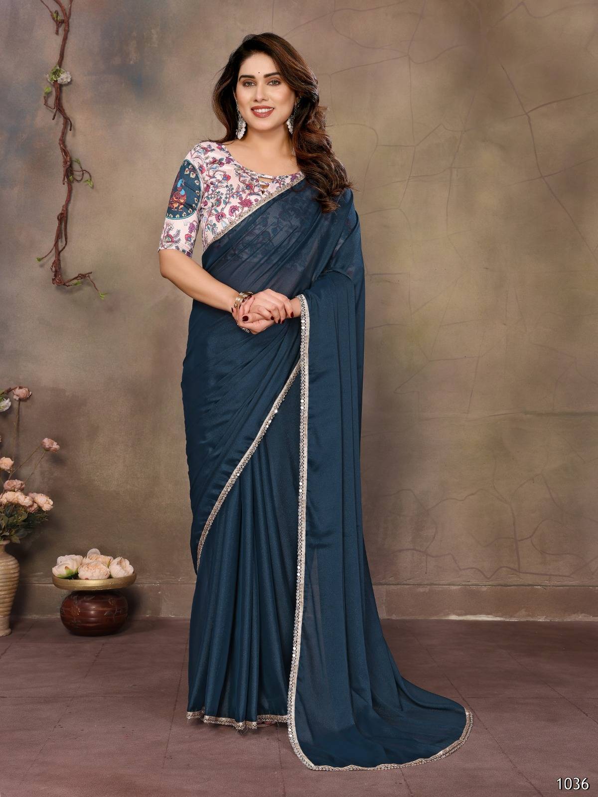 Durga Vol-4 By Fashid Wholesale 1033 To 1038 Series Indian Traditional Wear Collection Beautiful Stylish Fancy Colorful Party Wear & Occasional Wear Georgette Sarees At Wholesale Price