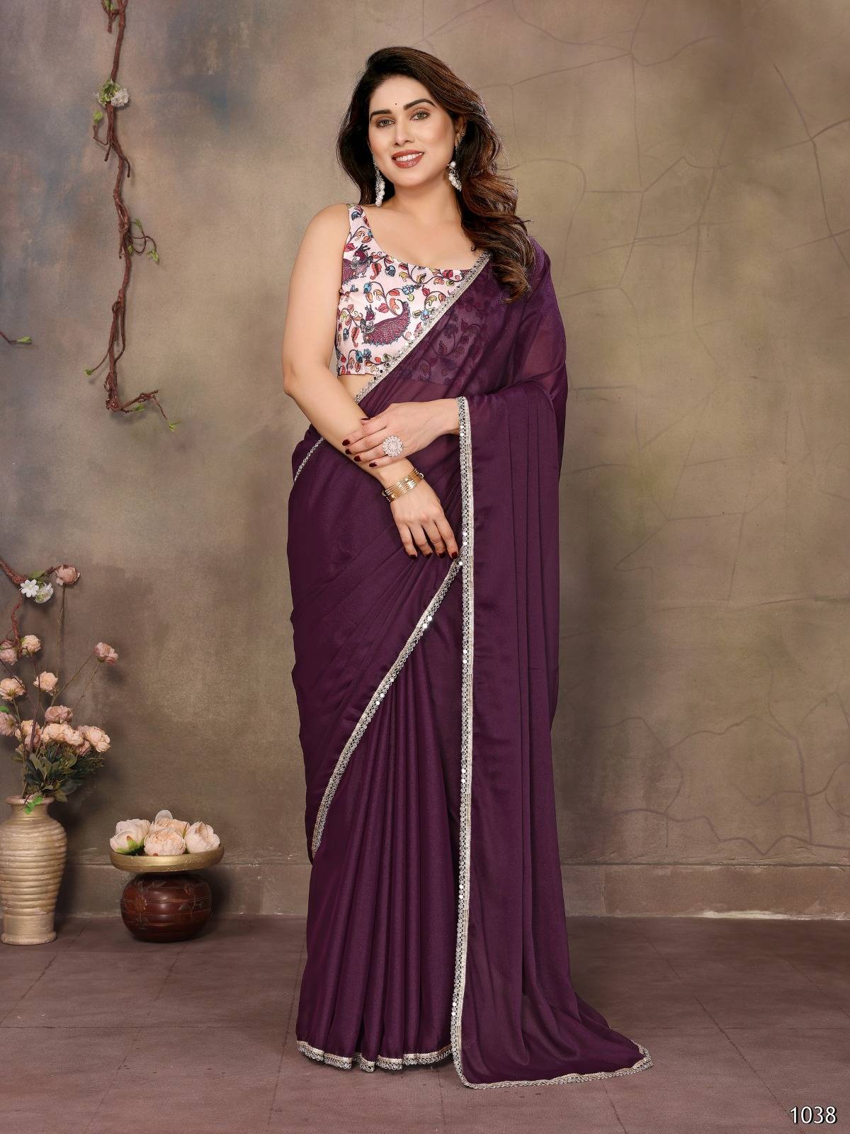 Durga Vol-4 By Fashid Wholesale 1033 To 1038 Series Indian Traditional Wear Collection Beautiful Stylish Fancy Colorful Party Wear & Occasional Wear Georgette Sarees At Wholesale Price