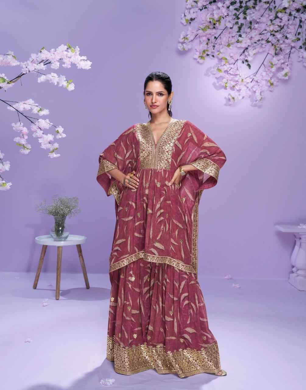 Raahi By Sayuri 10059 To 10061 Series Designer Stylish Fancy Colorful Beautiful Party Wear & Ethnic Wear Collection Premium Georgette Kaftan With Gharara At Wholesale Price