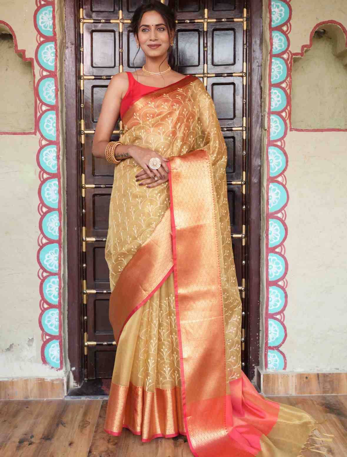 Vv-26 By Fashid Wholesale Indian Traditional Wear Collection Beautiful Stylish Fancy Colorful Party Wear & Occasional Wear Tissue Silk Sarees At Wholesale Price
