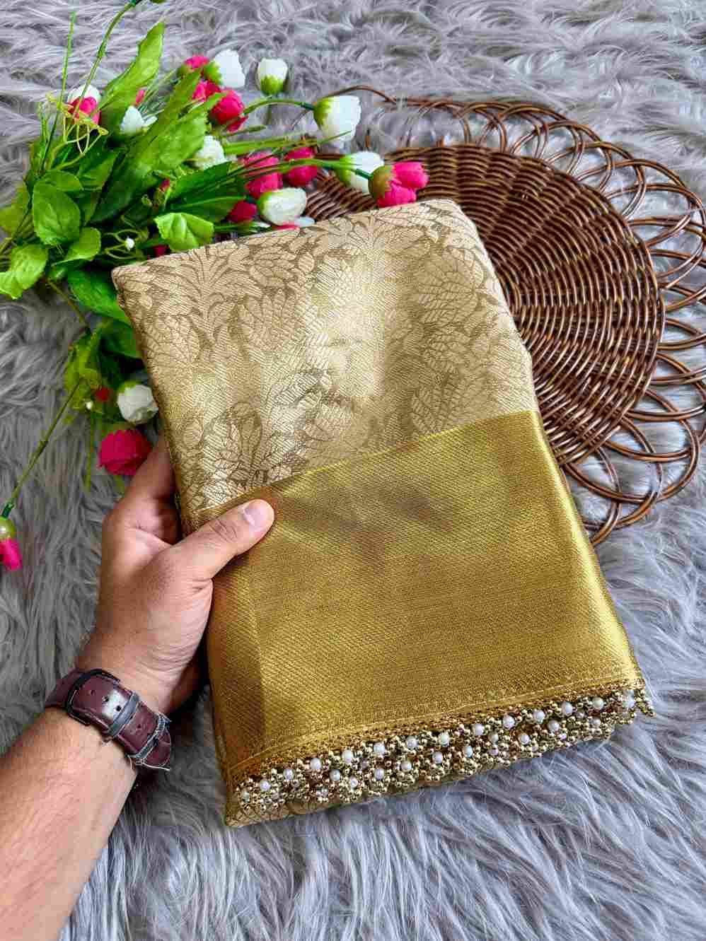 Vv-Nita By Fashid Wholesale Indian Traditional Wear Collection Beautiful Stylish Fancy Colorful Party Wear & Occasional Wear Tissue Silk Sarees At Wholesale Price