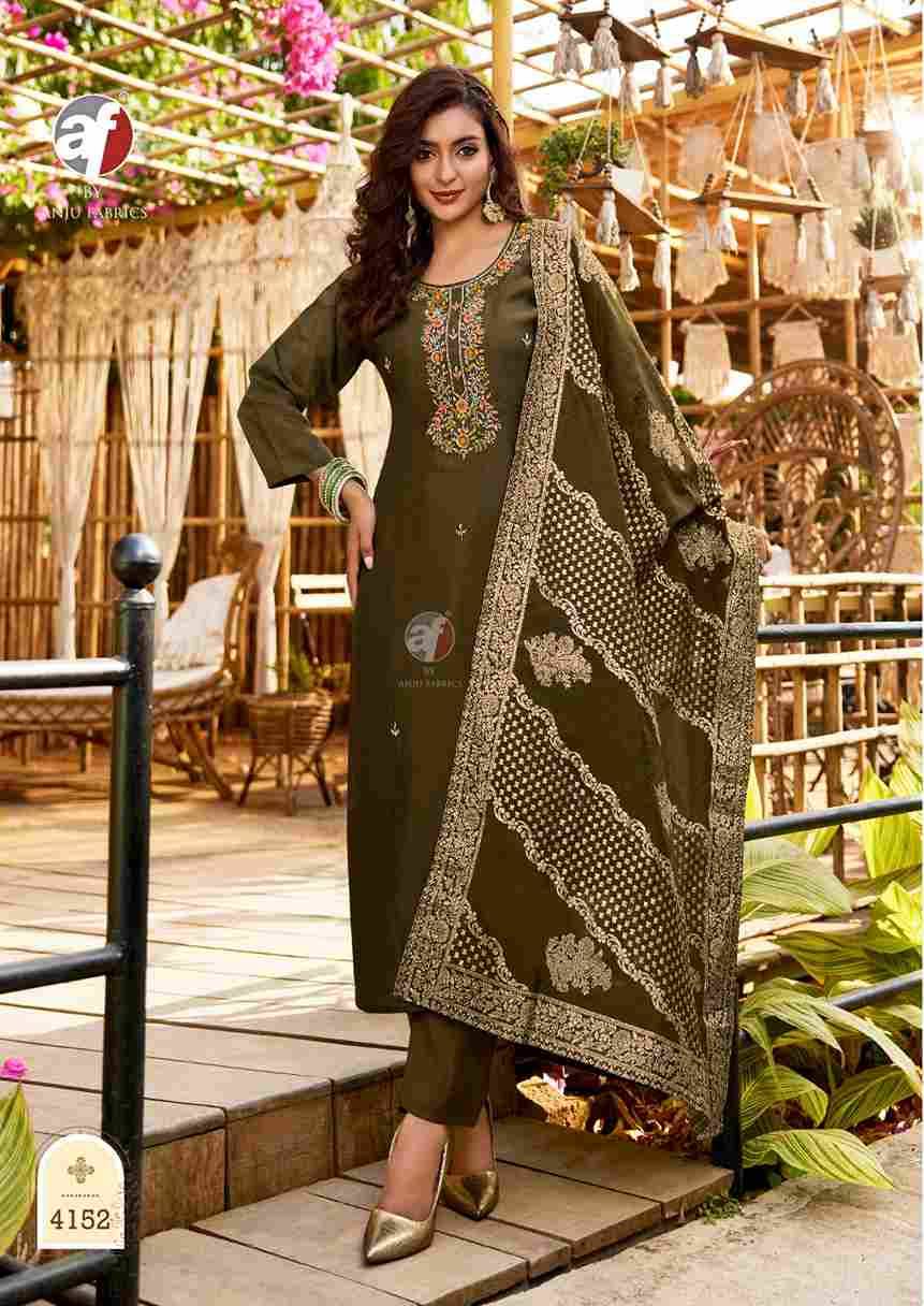 Vastra Vol-5 By Anju Fabrics 4151 To 4156 Series Suits Beautiful Fancy Colorful Stylish Party Wear & Occasional Wear Roman Silk Dresses At Wholesale Price