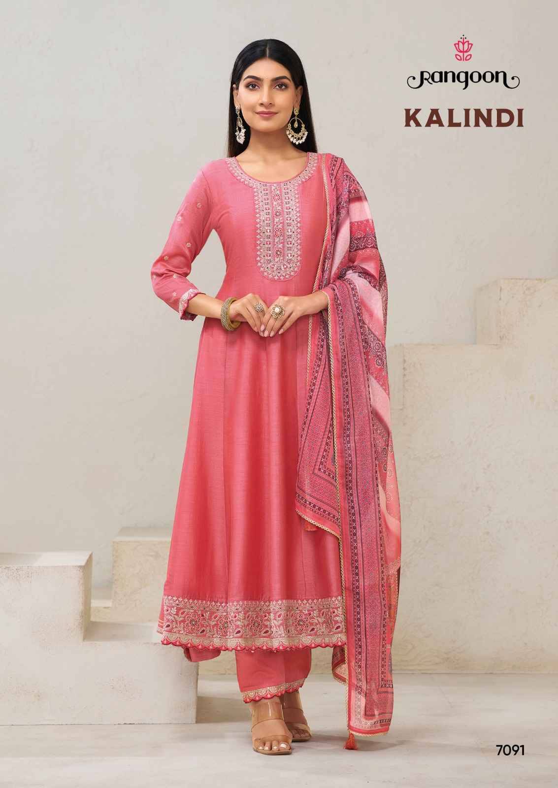 Kalindi By Rangoon 7091 To 7096 Series Beautiful Festive Suits Colorful Stylish Fancy Casual Wear & Ethnic Wear Silk Dresses At Wholesale Price