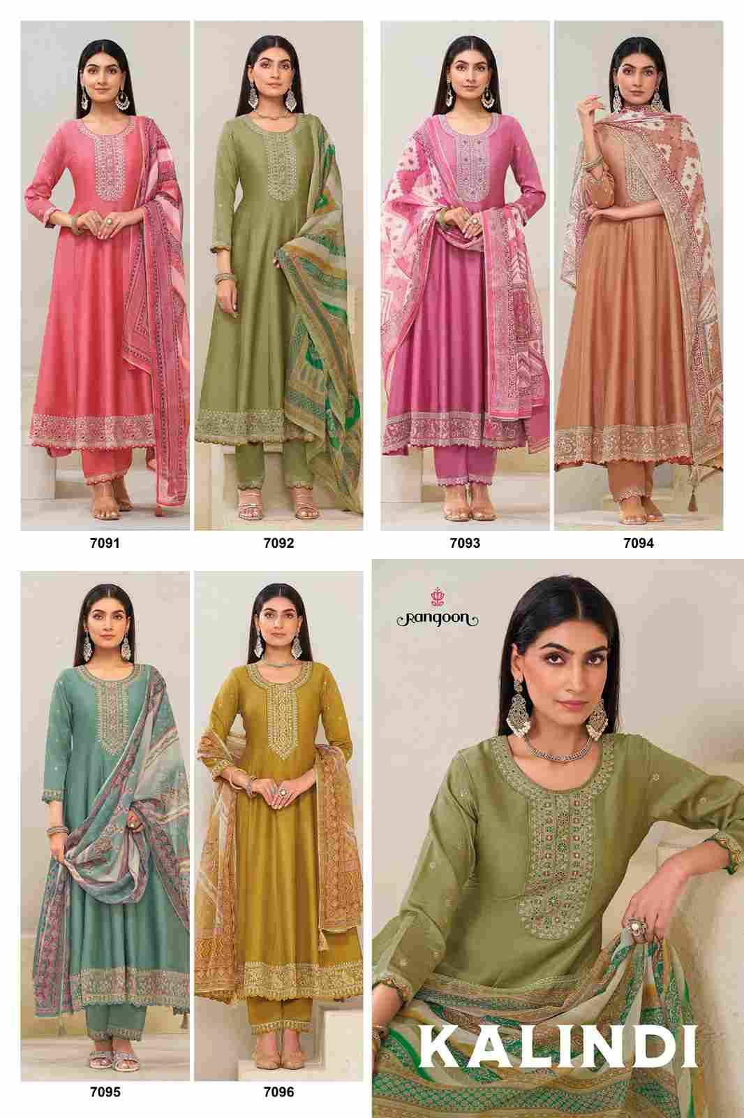 Kalindi By Rangoon 7091 To 7096 Series Beautiful Festive Suits Colorful Stylish Fancy Casual Wear & Ethnic Wear Silk Dresses At Wholesale Price