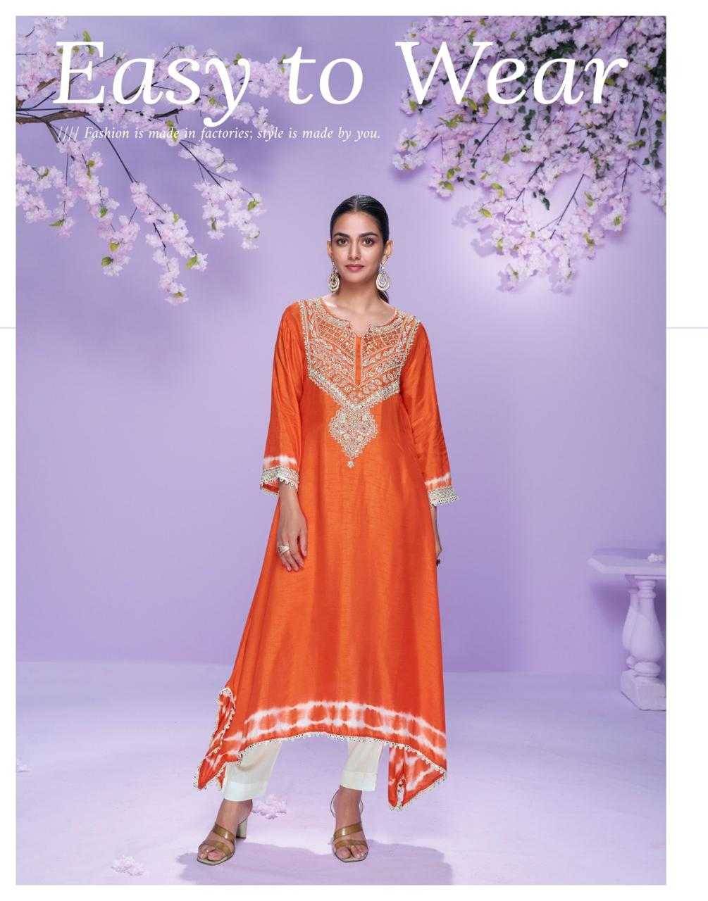 Chahat By Sayuri 5841 To 5844 Series Beautiful Stylish Fancy Colorful Casual Wear & Ethnic Wear Heavy Silk Kurtis At Wholesale Price