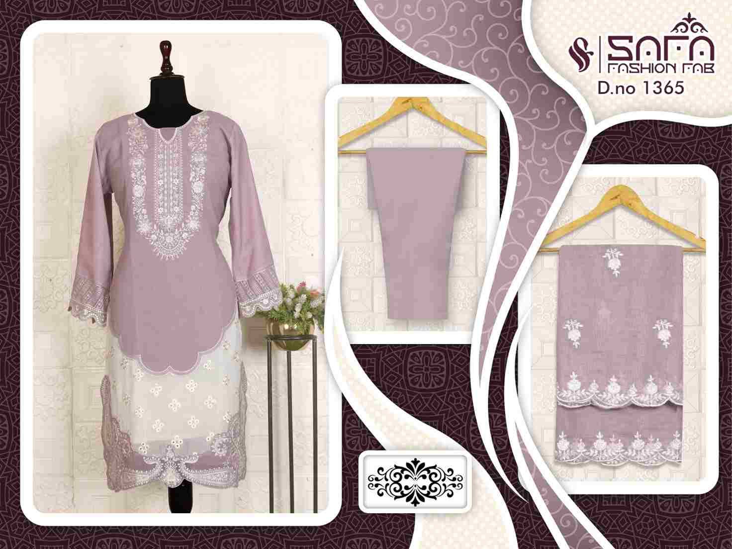 Safa 1365 Colours By Safa Fashion 1365-A To 1365-C Series Designer Stylish Fancy Colorful Beautiful Party Wear & Ethnic Wear Collection Fancy Dresses At Wholesale Price