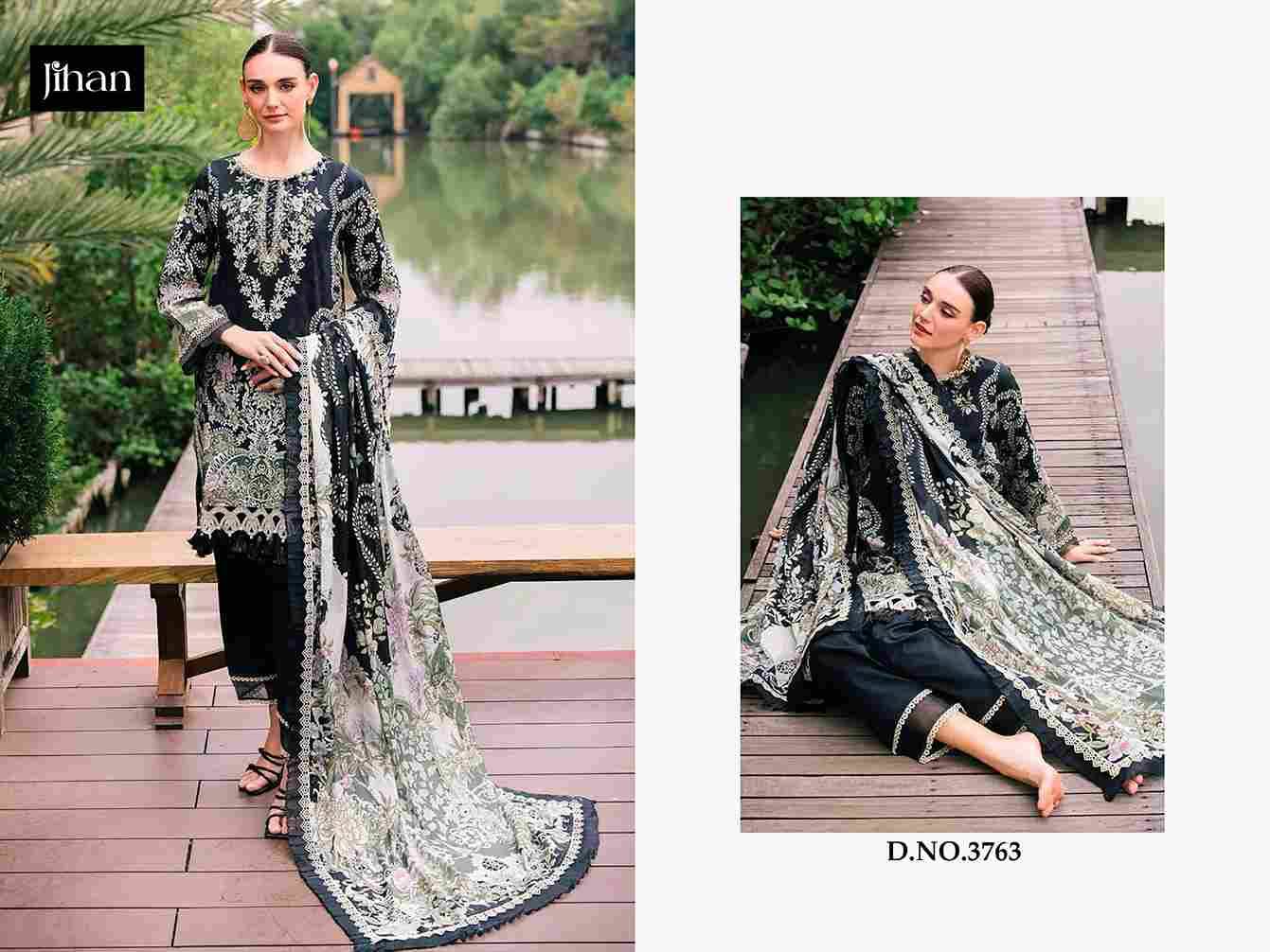 Jihan Hit Design 3763 By Jihan Beautiful Stylish Pakistani Suits Fancy Colorful Casual Wear & Ethnic Wear & Ready To Wear Pure Cotton Print With Embroidery Dresses At Wholesale Price