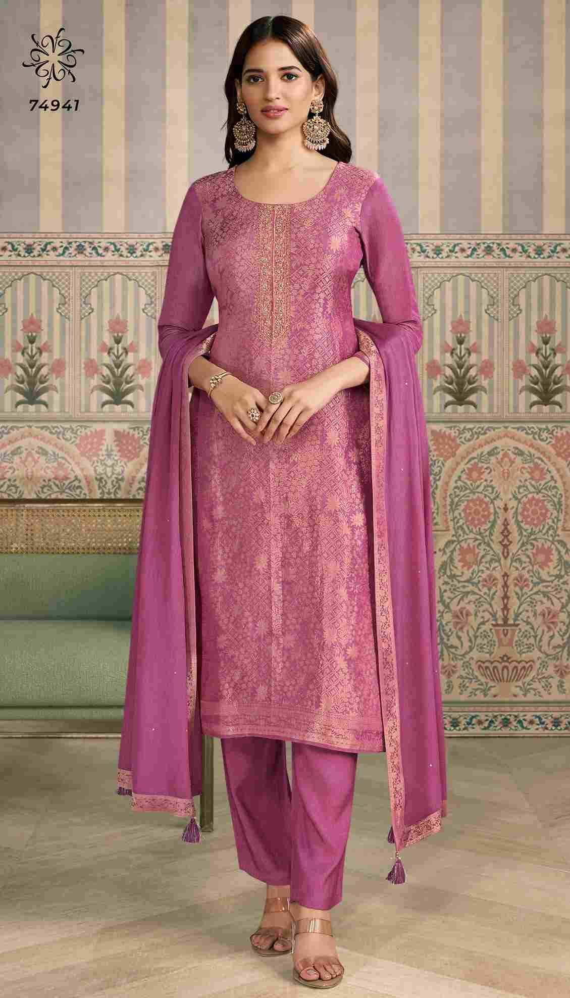 Seren By Vinay Fashion 74941 To 74944 Series Designer Festive Suits Collection Beautiful Stylish Fancy Colorful Party Wear & Occasional Wear Simmer Jacquard Embroidered Dresses At Wholesale Price