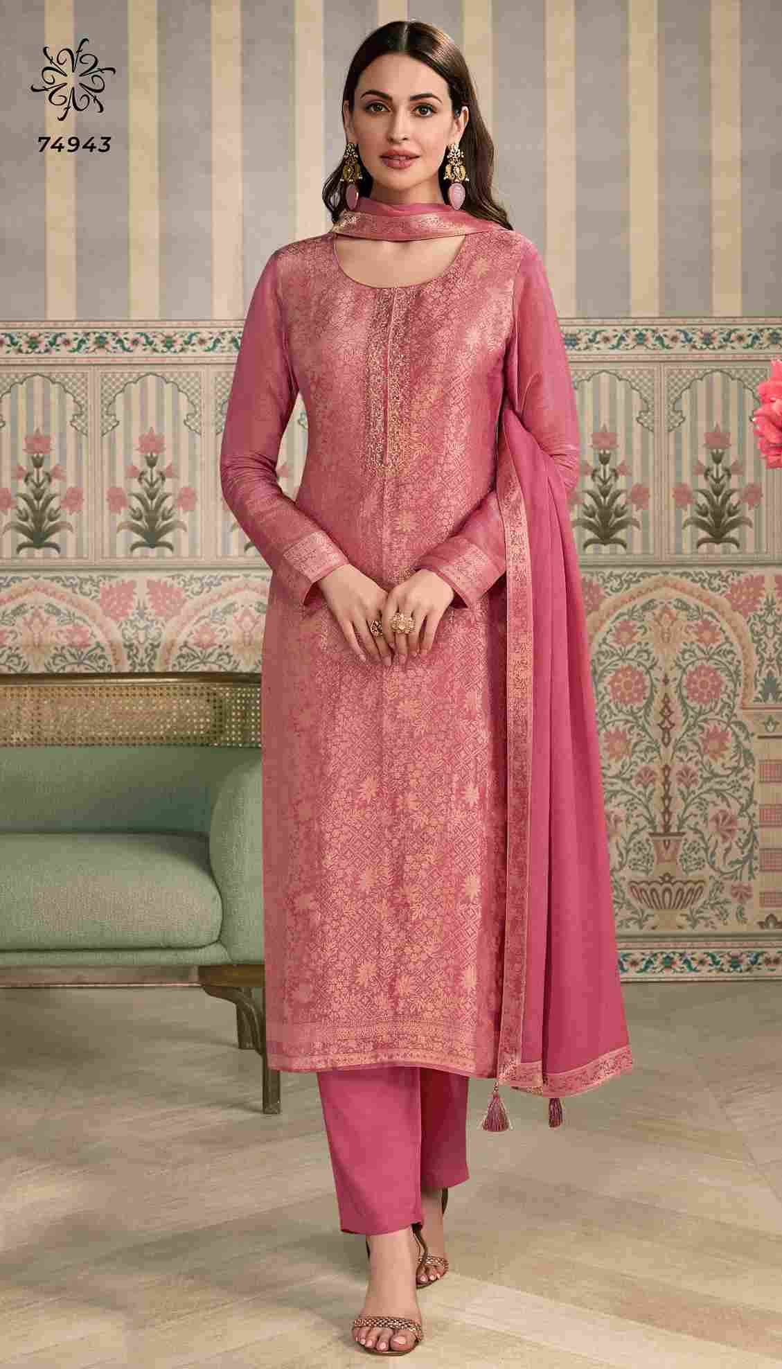 Seren By Vinay Fashion 74941 To 74944 Series Designer Festive Suits Collection Beautiful Stylish Fancy Colorful Party Wear & Occasional Wear Simmer Jacquard Embroidered Dresses At Wholesale Price