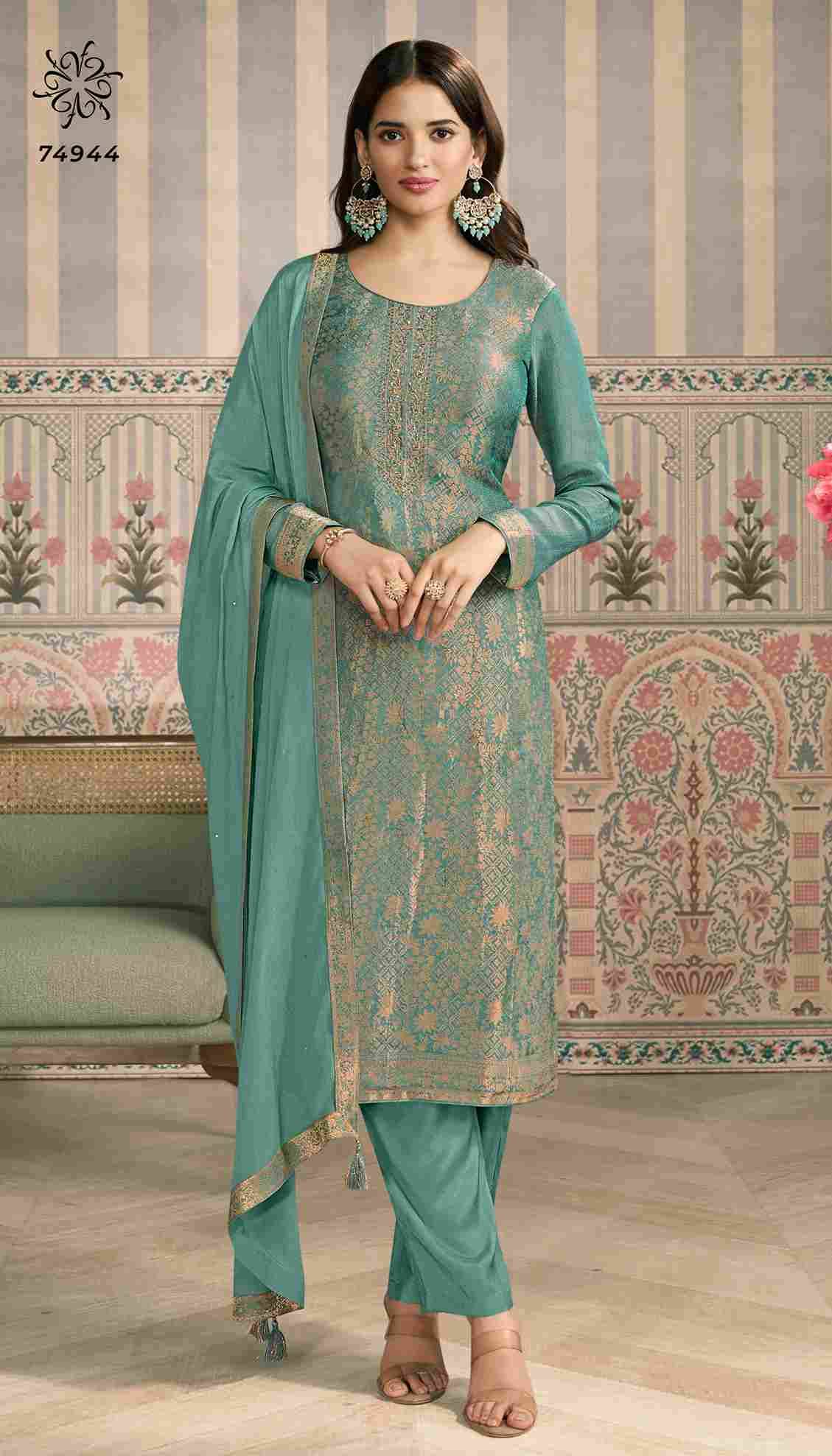 Seren By Vinay Fashion 74941 To 74944 Series Designer Festive Suits Collection Beautiful Stylish Fancy Colorful Party Wear & Occasional Wear Simmer Jacquard Embroidered Dresses At Wholesale Price