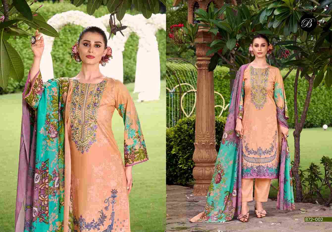 Naira Vol-113 By Belliza 872-001 To 872-008 Series Beautiful Festive Suits Stylish Fancy Colorful Casual Wear & Ethnic Wear Pure Cotton Print Dresses At Wholesale Price