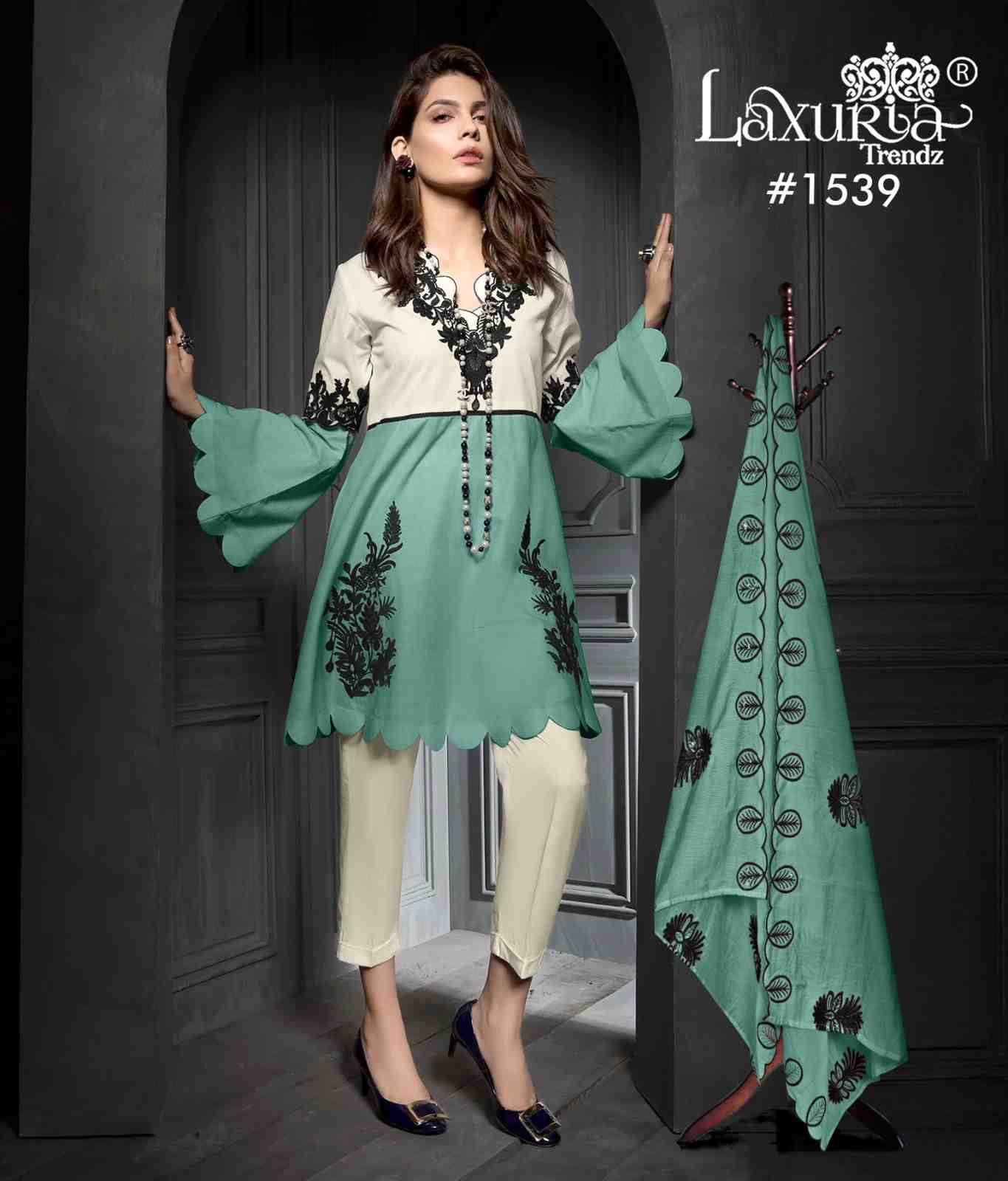 Luxuria Trendz 1539 Colours By Luxuria 1539-A To 1539-B Series Beautiful Pakistani Suits Colorful Stylish Fancy Casual Wear & Ethnic Wear Jam Satin Dresses At Wholesale Price