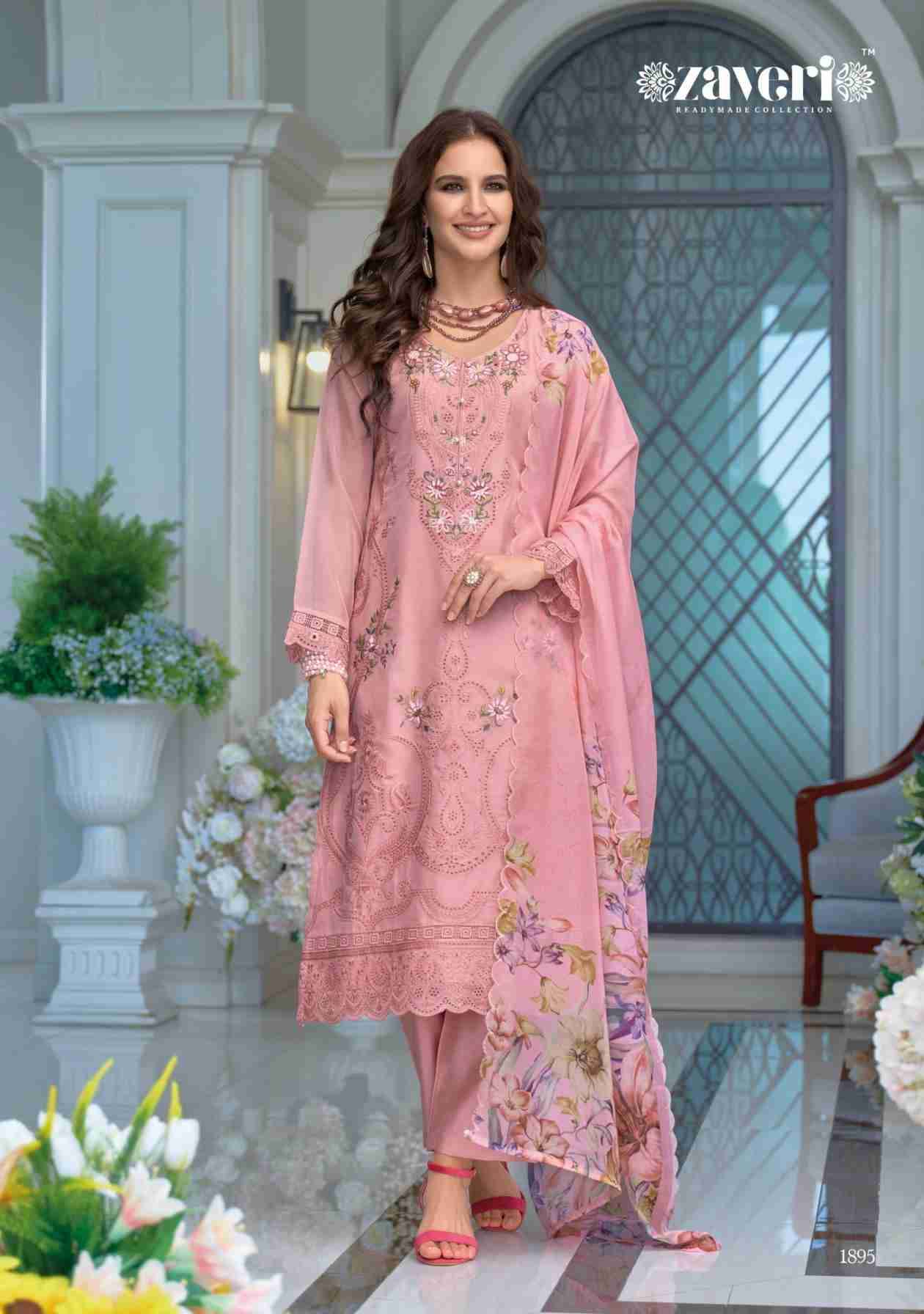 Erina By Zaveri 1895 To 1897 Series Beautiful Festive Suits Colorful Stylish Fancy Casual Wear & Ethnic Wear Soft Organza Embroidery Dresses At Wholesale Price