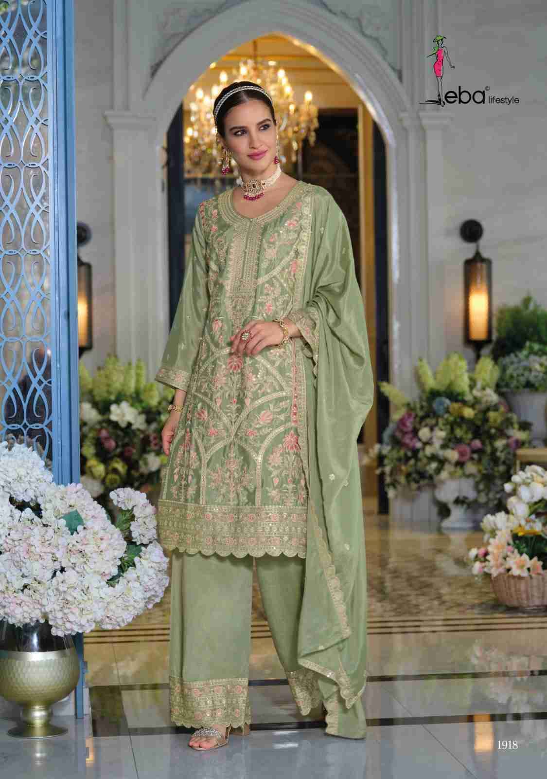 Sitaaray By Eba Lifestyle 1917 To 1919 Series Designer Sharara Suits Collection Beautiful Stylish Fancy Colorful Party Wear & Occasional Wear Heavy Chinnon Dresses At Wholesale Price