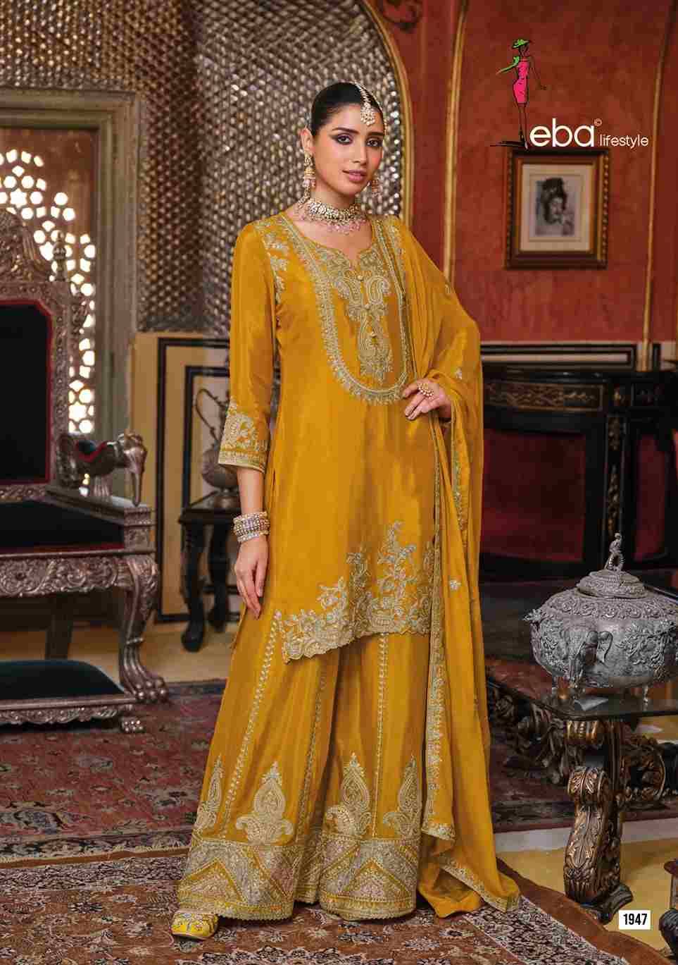 Chalini By Eba Lifestyle 1948 To 1950 Series Designer Sharara Suits Collection Beautiful Stylish Fancy Colorful Party Wear & Occasional Wear Heavy Chinnon Dresses At Wholesale Price