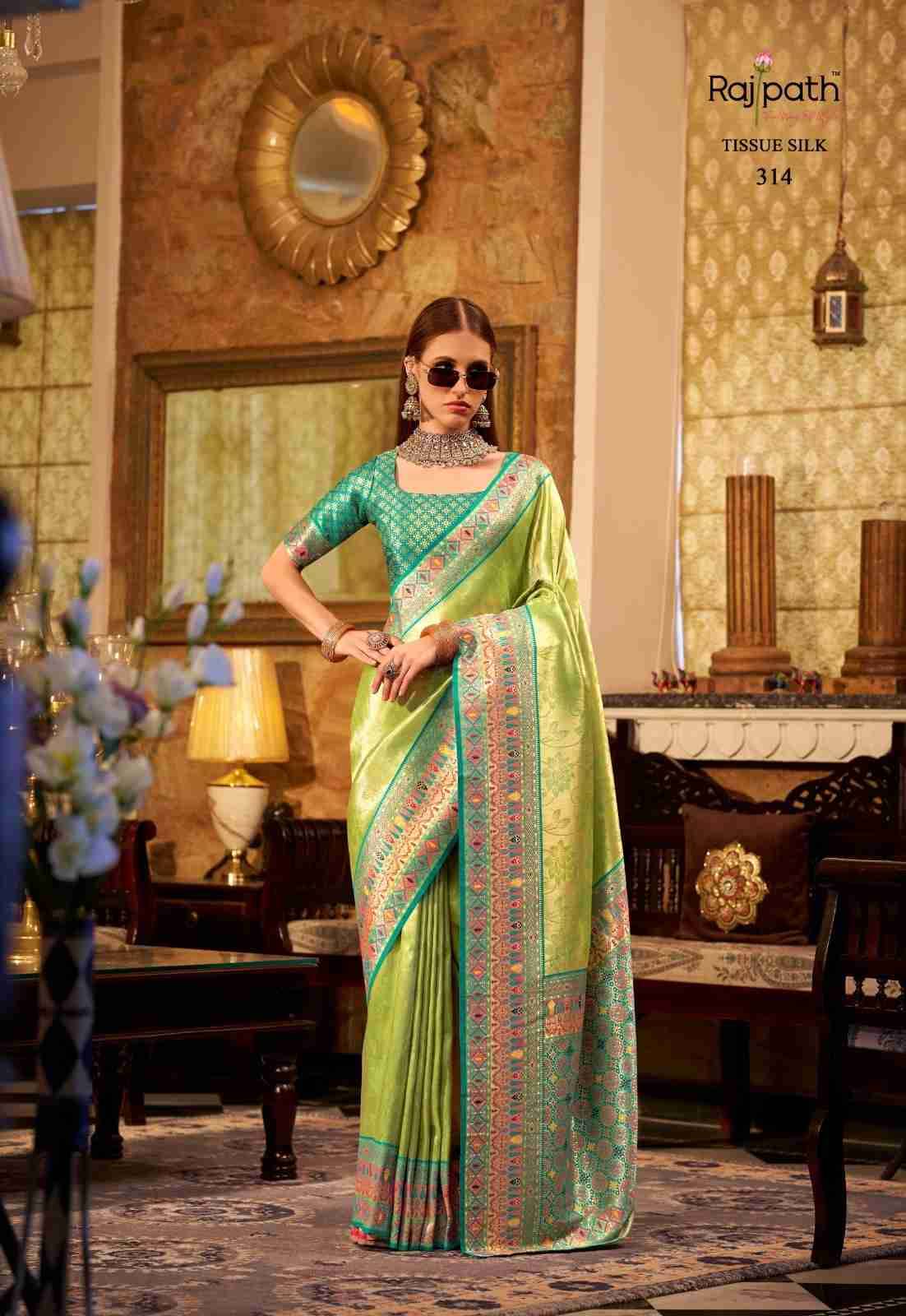 Keshavam By Rajpath 314 To 319 Series Indian Traditional Wear Collection Beautiful Stylish Fancy Colorful Party Wear & Occasional Wear Tissue Silk Sarees At Wholesale Price