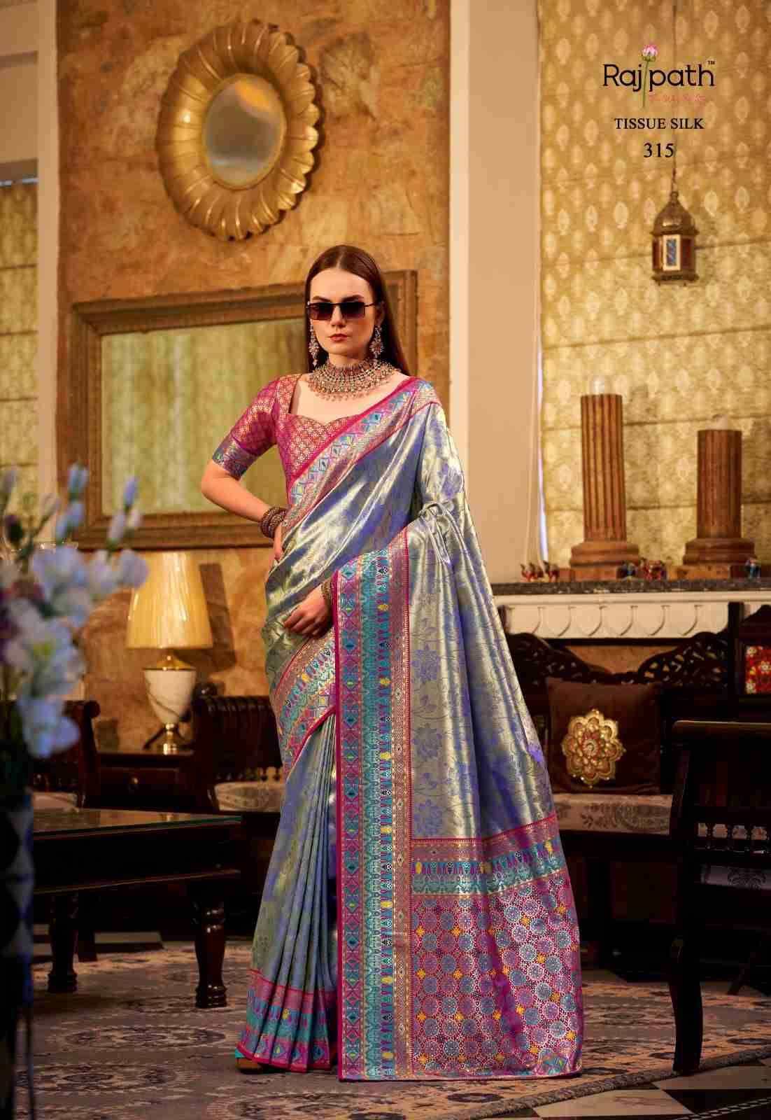 Keshavam By Rajpath 314 To 319 Series Indian Traditional Wear Collection Beautiful Stylish Fancy Colorful Party Wear & Occasional Wear Tissue Silk Sarees At Wholesale Price