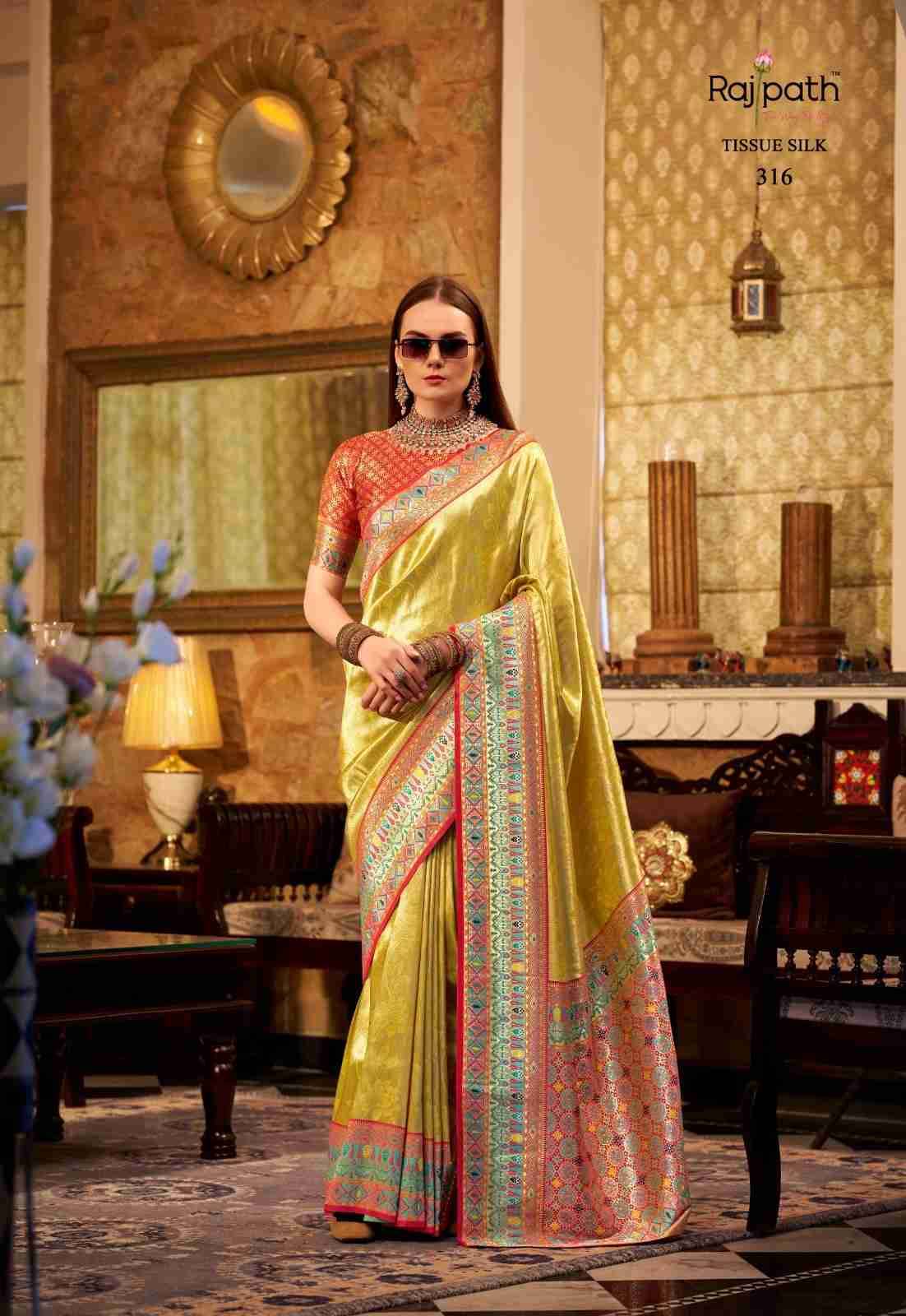 Keshavam By Rajpath 314 To 319 Series Indian Traditional Wear Collection Beautiful Stylish Fancy Colorful Party Wear & Occasional Wear Tissue Silk Sarees At Wholesale Price