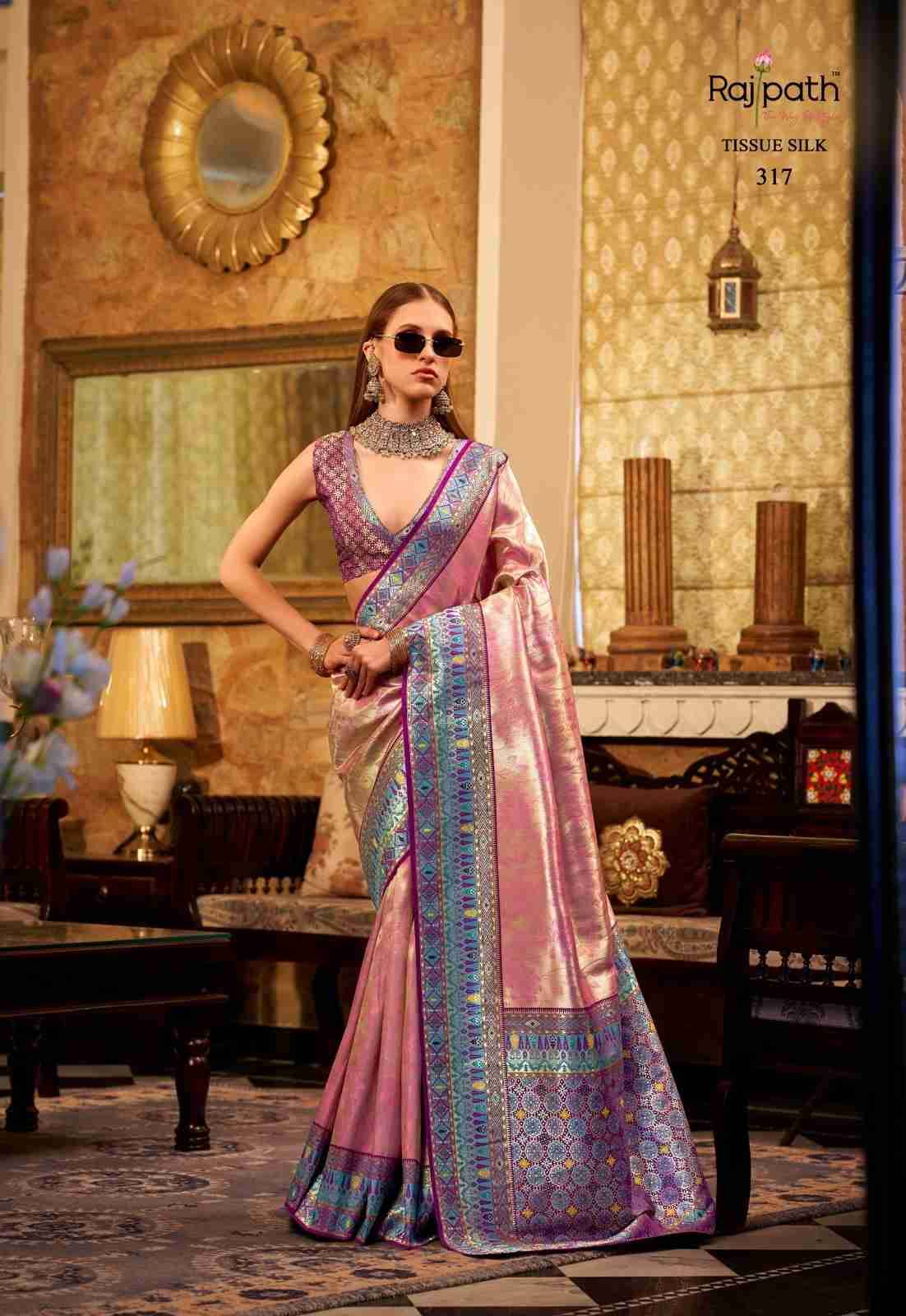 Keshavam By Rajpath 314 To 319 Series Indian Traditional Wear Collection Beautiful Stylish Fancy Colorful Party Wear & Occasional Wear Tissue Silk Sarees At Wholesale Price