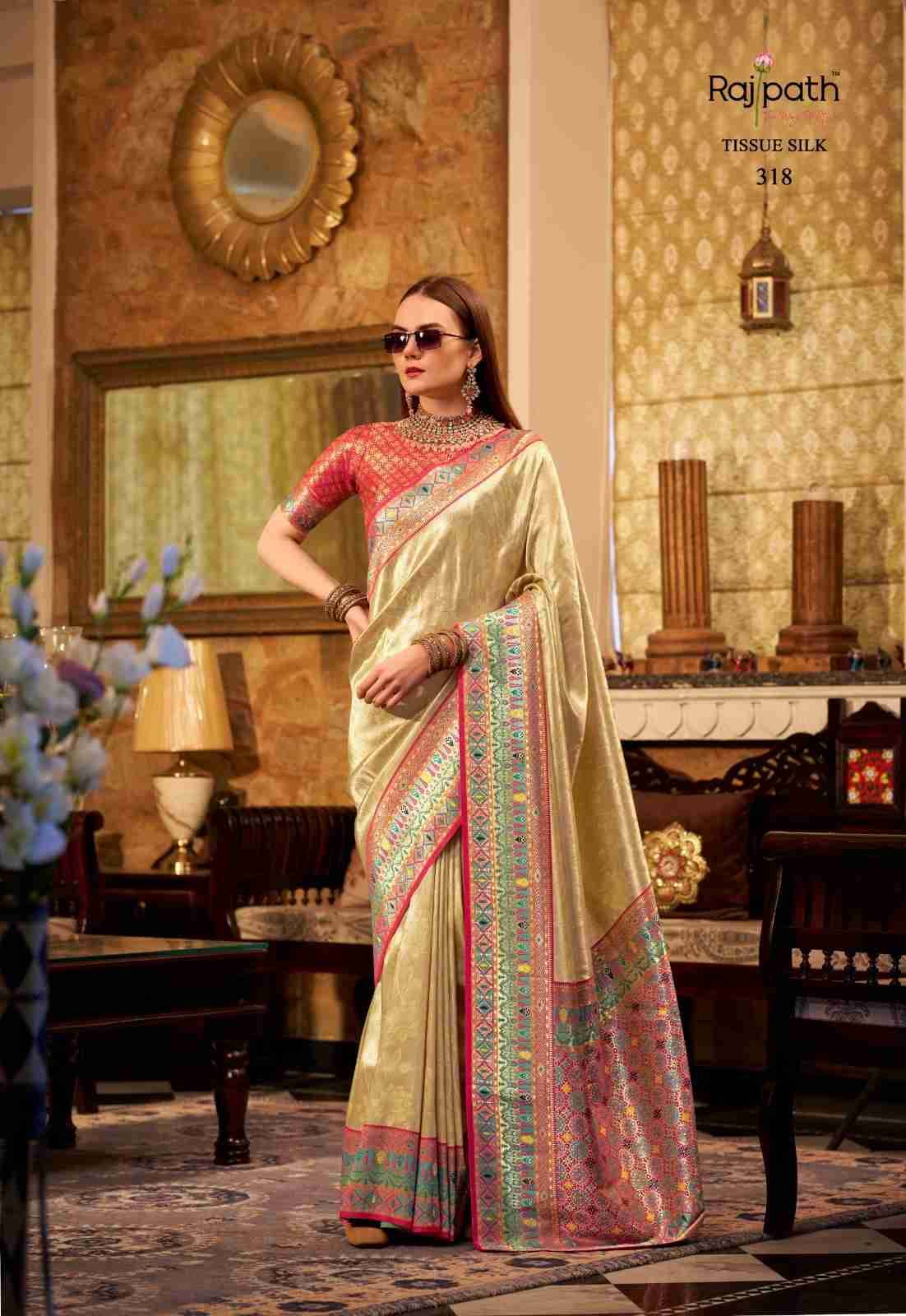 Keshavam By Rajpath 314 To 319 Series Indian Traditional Wear Collection Beautiful Stylish Fancy Colorful Party Wear & Occasional Wear Tissue Silk Sarees At Wholesale Price