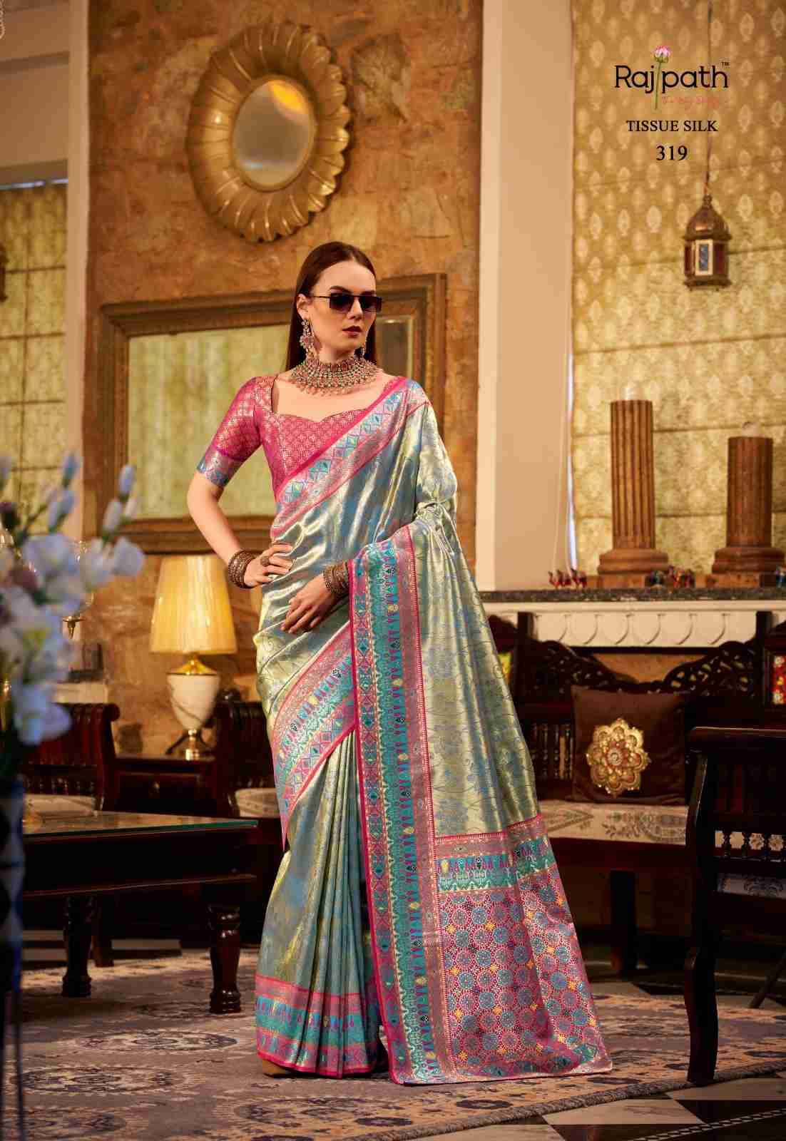 Keshavam By Rajpath 314 To 319 Series Indian Traditional Wear Collection Beautiful Stylish Fancy Colorful Party Wear & Occasional Wear Tissue Silk Sarees At Wholesale Price