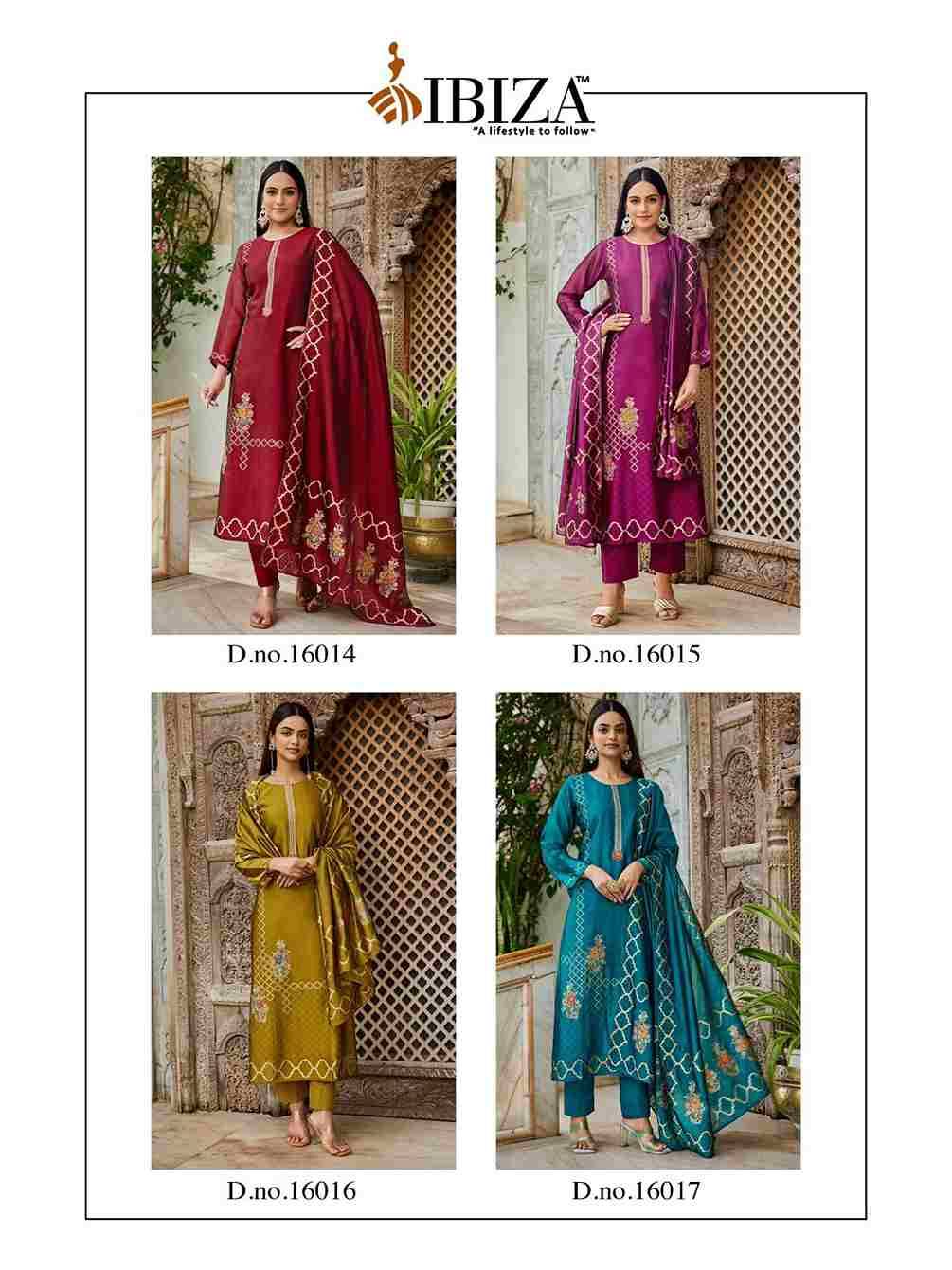 Sukoon By Ibiza 16014 To 16017 Series Designer Festive Suits Beautiful Fancy Stylish Colorful Party Wear & Occasional Wear Pure Bangalori Silk Jacquard Dresses At Wholesale Price