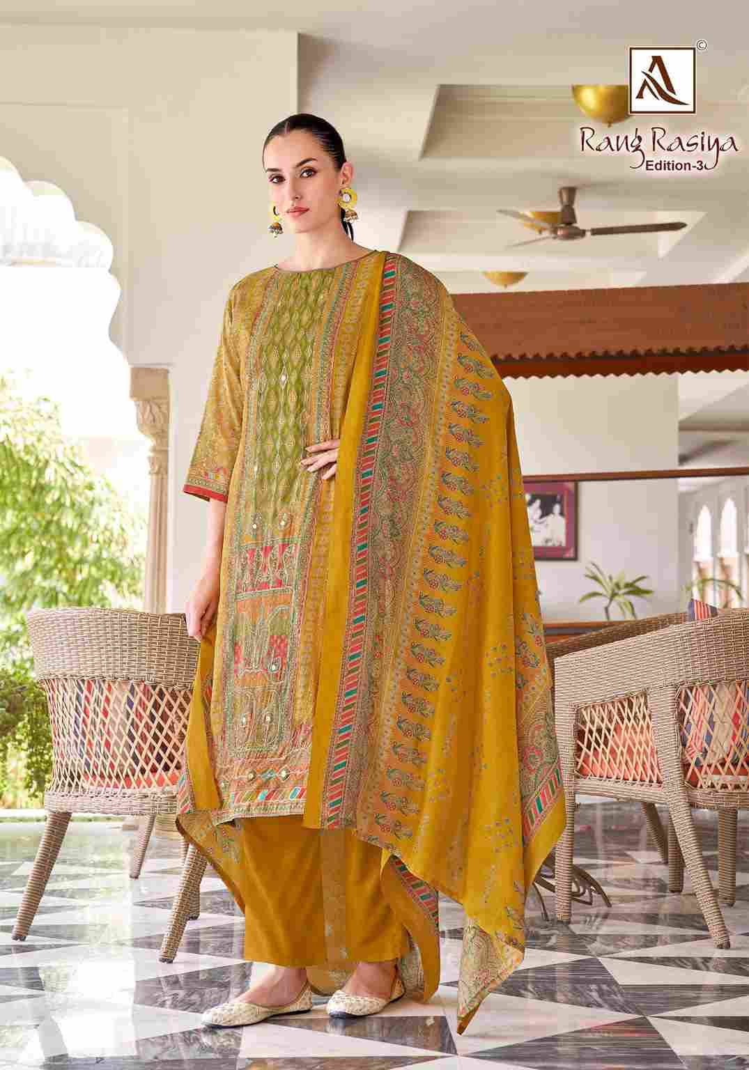 Rang Rasiya Vol-3 By Alok Suit 2028-842-01 To 2028-842-06 Series Beautiful Festive Suits Colorful Stylish Fancy Casual Wear & Ethnic Wear Pure Modal Dresses At Wholesale Price