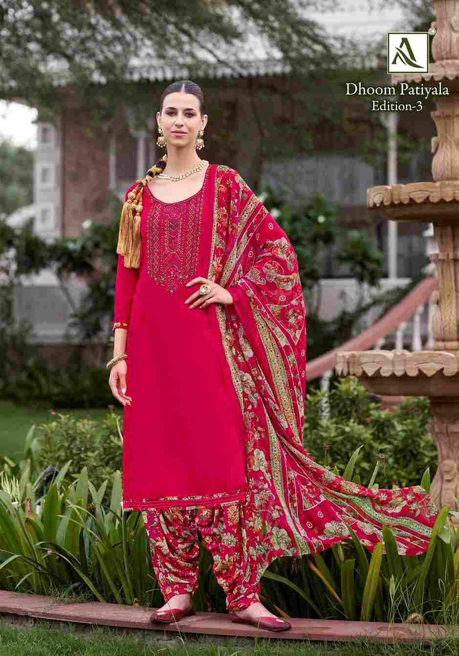 Dhoom Patiyala Vol-3 By Alok Suit 2051-860-01 To 2051-860-08 Series Beautiful Festive Suits Colorful Stylish Fancy Casual Wear & Ethnic Wear Pure Viscose Rayon Dresses At Wholesale Price