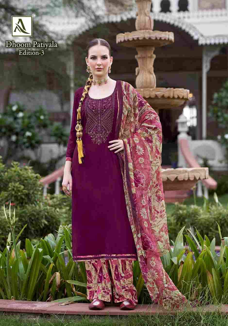 Dhoom Patiyala Vol-3 By Alok Suit 2051-860-01 To 2051-860-08 Series Beautiful Festive Suits Colorful Stylish Fancy Casual Wear & Ethnic Wear Pure Viscose Rayon Dresses At Wholesale Price