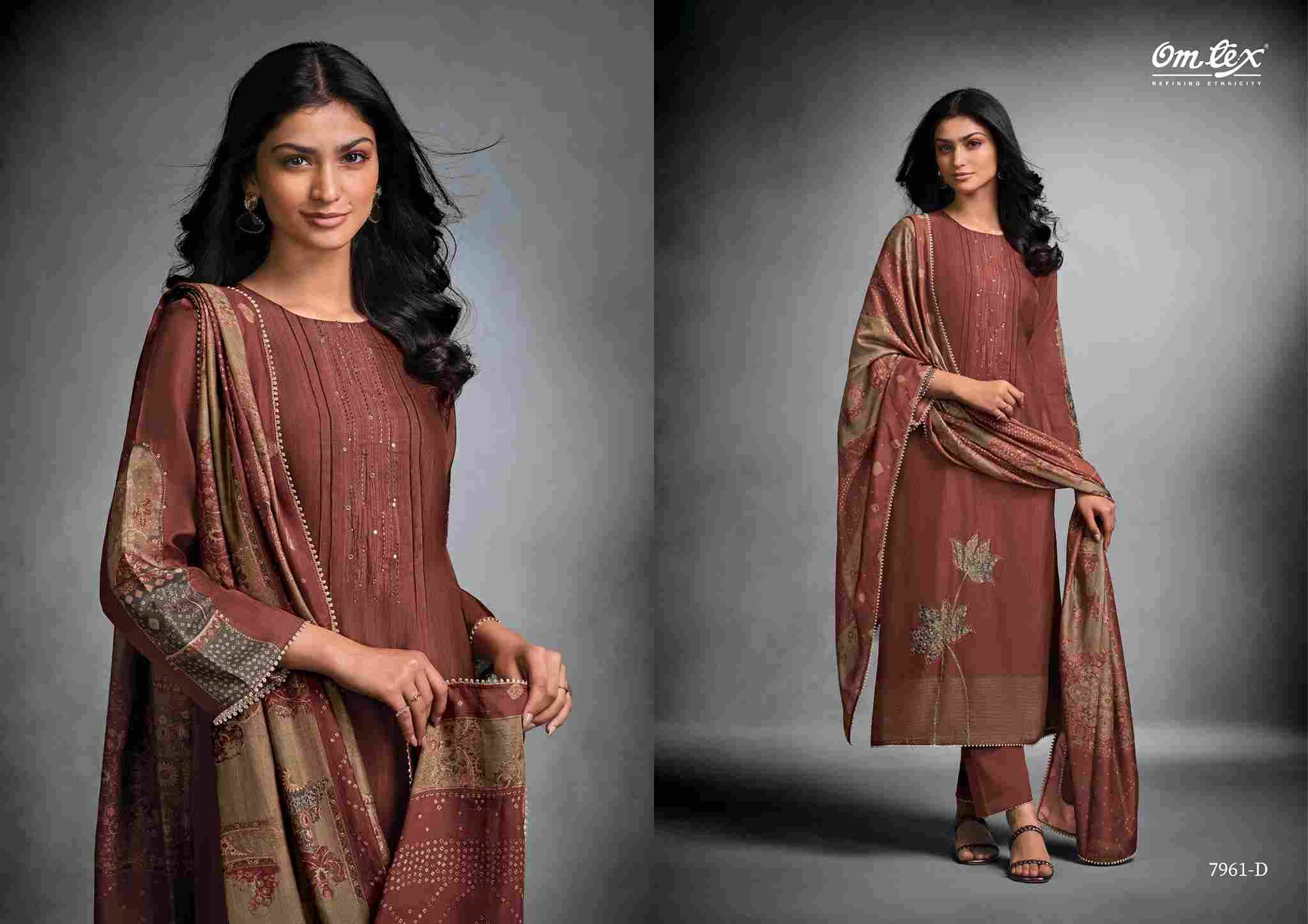 Meher Mode By Om Tex 7961-A To 7961-D Series Beautiful Suits Stylish Fancy Colorful Party Wear & Ethnic Wear Silk Dresses At Wholesale Price