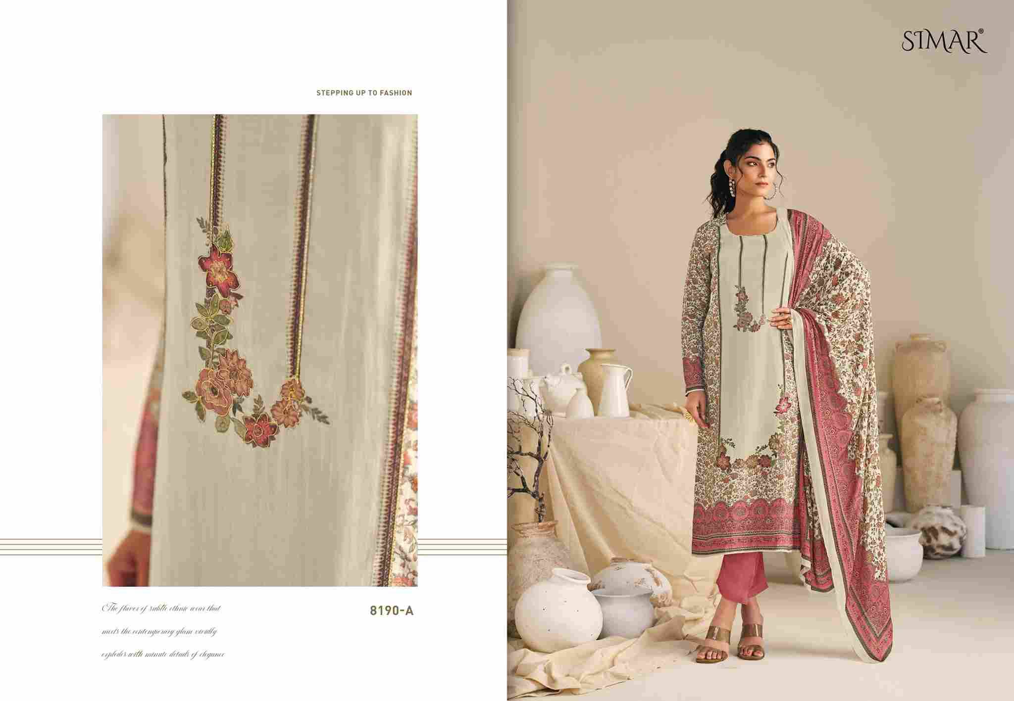 Fenna By Simar 8190-A To 8190-D Series Designer Festive Suits Beautiful Stylish Fancy Colorful Party Wear & Occasional Wear Pure Viscose Muslin Dresses At Wholesale Price
